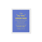 Matthew 11:29-30 Bible Verse, Take my yoke Framed Canvas Print Wall Art White 9″×12″