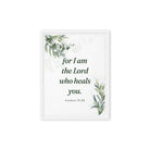 Exodus 15:26 Bible Verse, Gods voice Framed Canvas Print Wall Art White 9″×12″