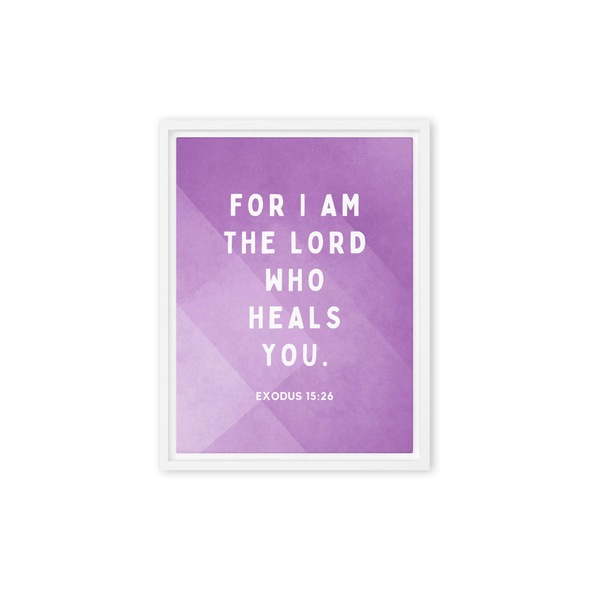 Exodus 15:26 Bible Verse, in his eyes Framed Canvas Print Wall Art White 9″×12″
