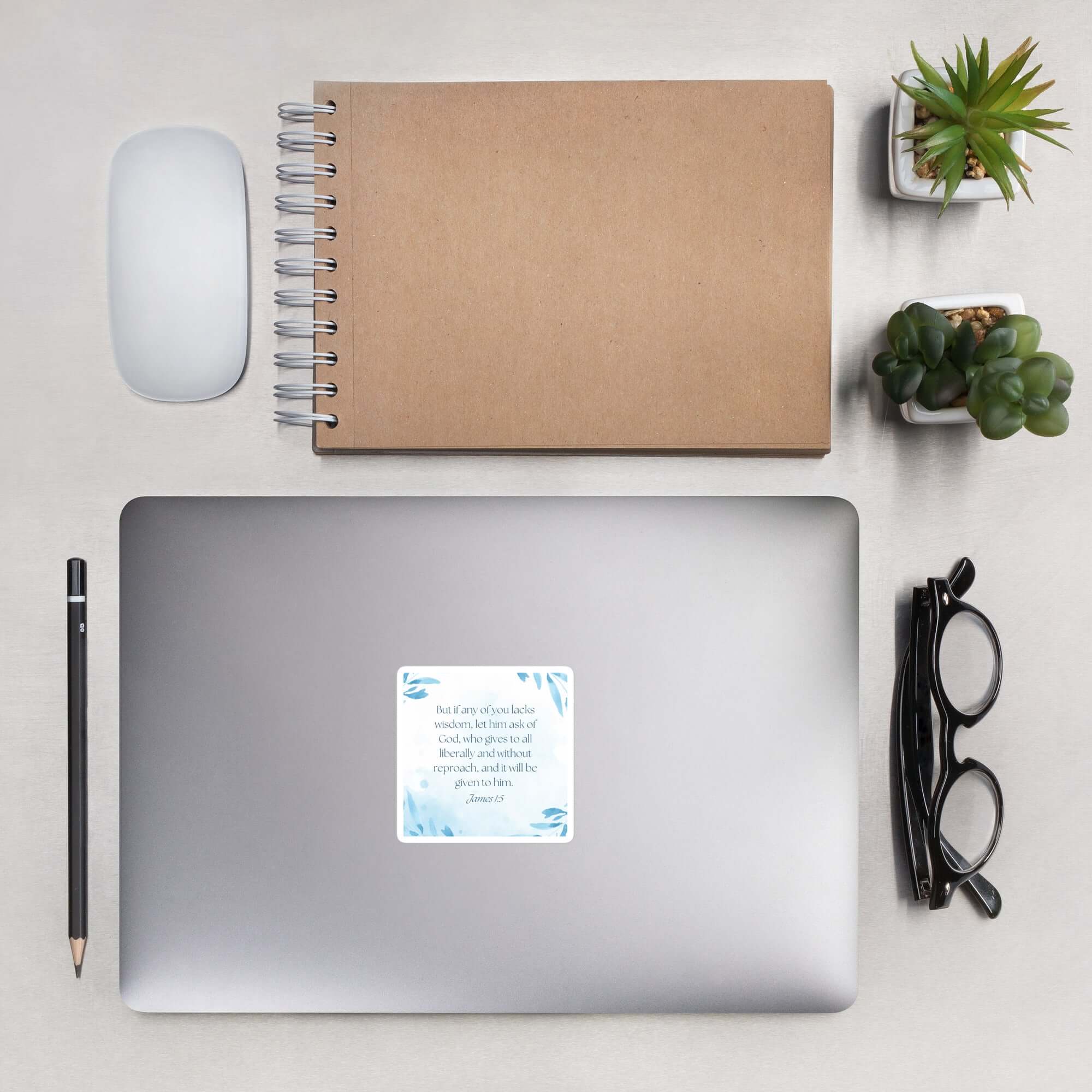 James 1:5 Bible Verse, lacks wisdom Kiss-Cut Sticker Stationery 3″×3″