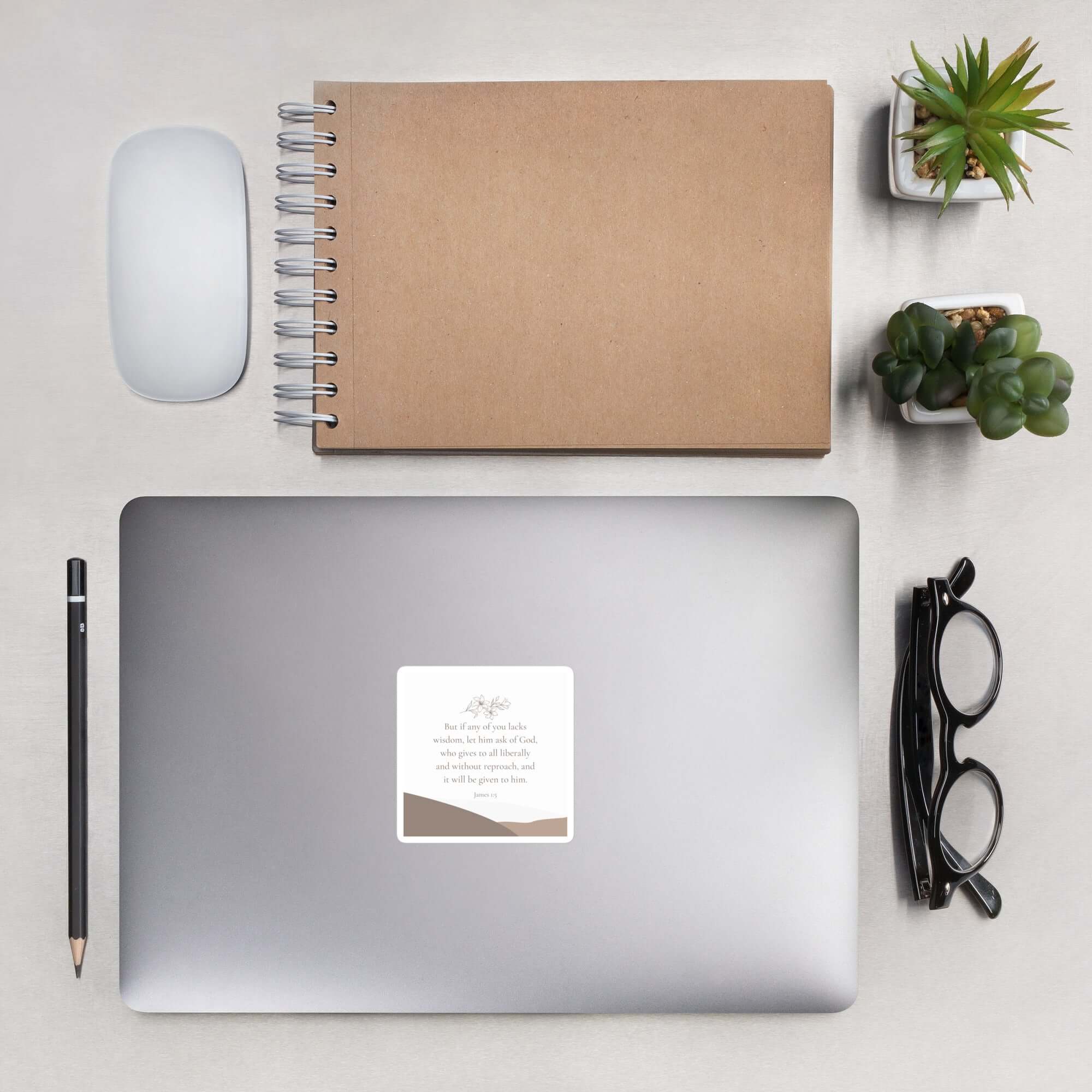 James 1:5 Bible Verse, ask of God Kiss-Cut Sticker Stationery 3″×3″