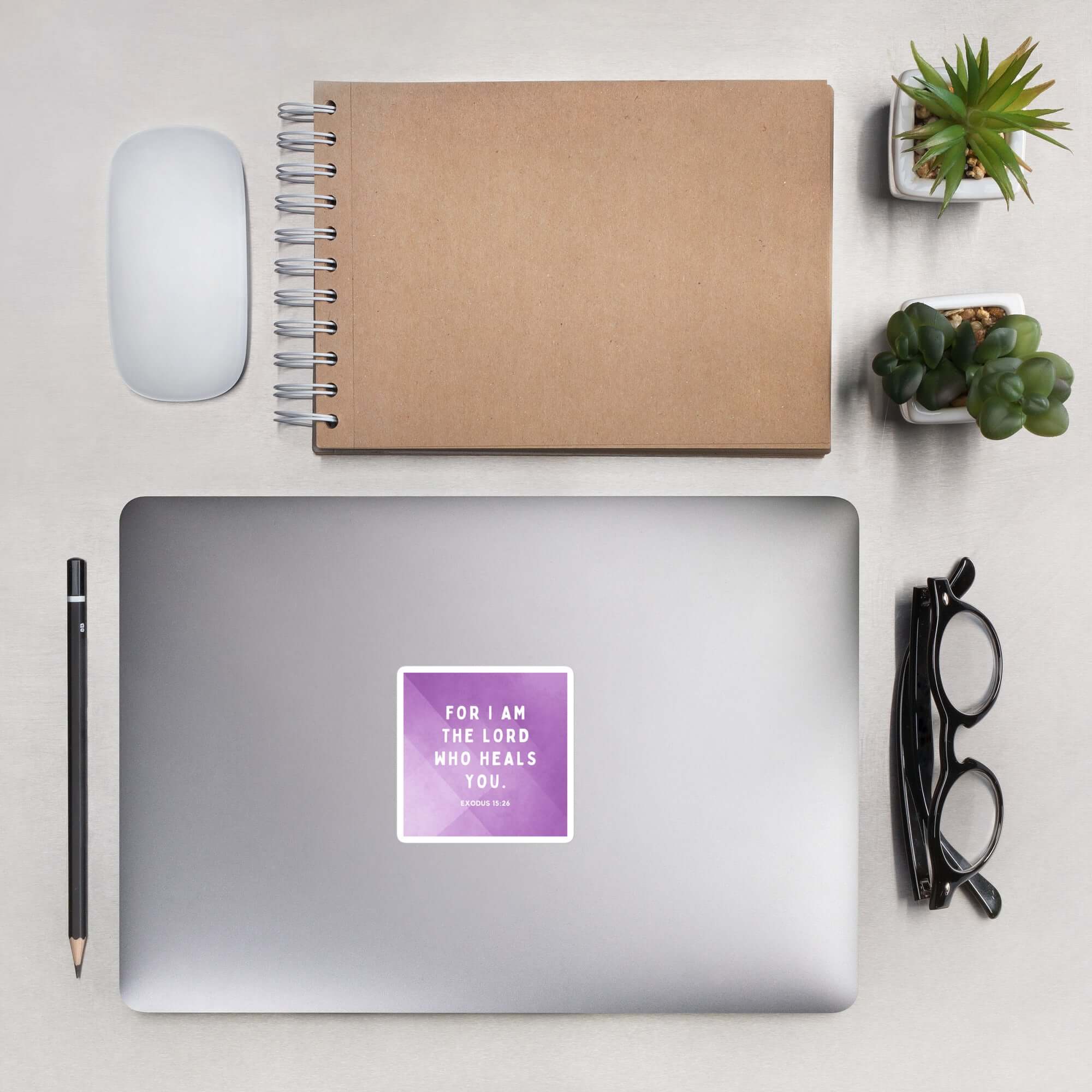 Exodus 15:26 Bible Verse, in his eyes Kiss-Cut Sticker Stationery 3″×3″