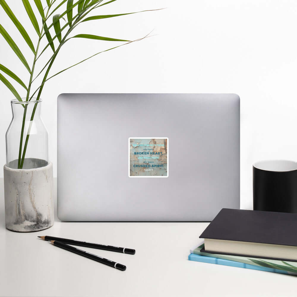 Psalm 34:18 Bible Verse, The LORD is Near Kiss-Cut Sticker Stationery