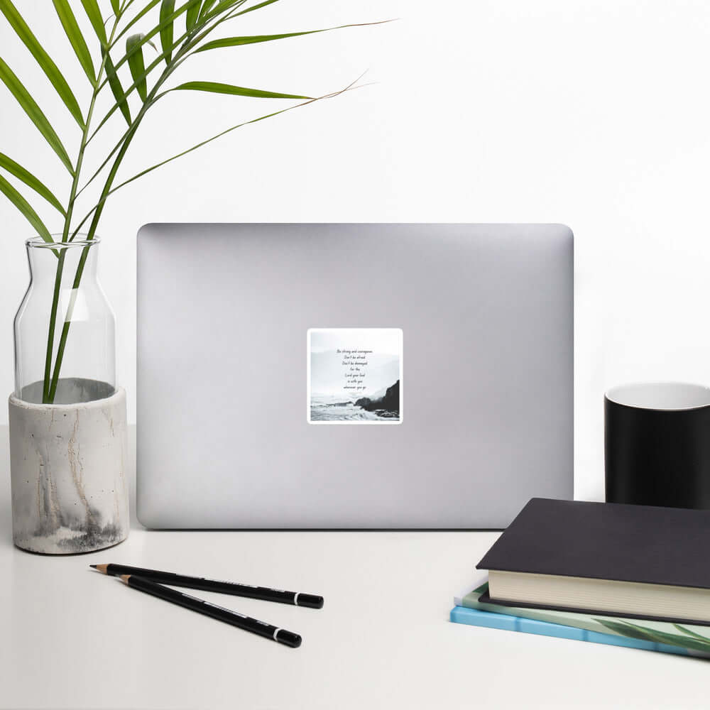 Joshua 1:9 Bible Verse, Do not be afraid Kiss-Cut Sticker Stationery