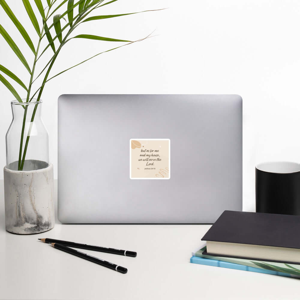 Joshua 24:15 Bible Verse, will serve Kiss-Cut Sticker Stationery
