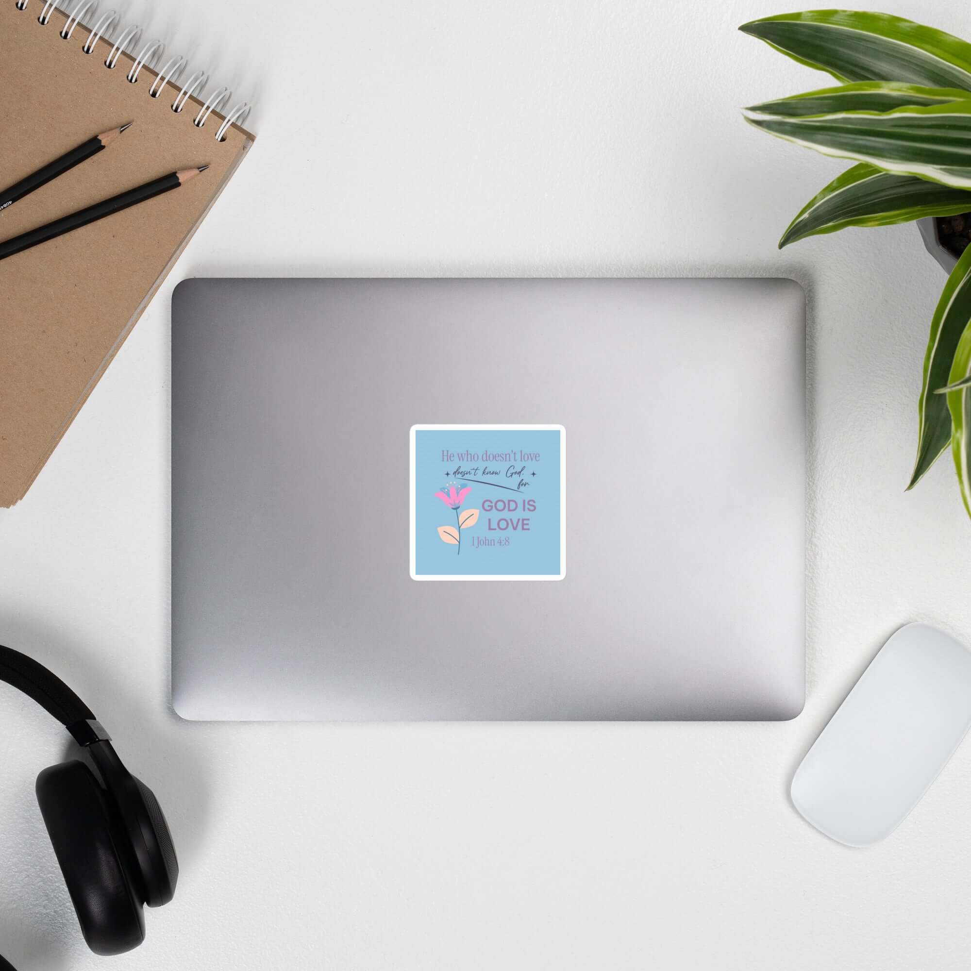 1 John 4:8 Bible Verse, doesn’t love Kiss-Cut Sticker Stationery