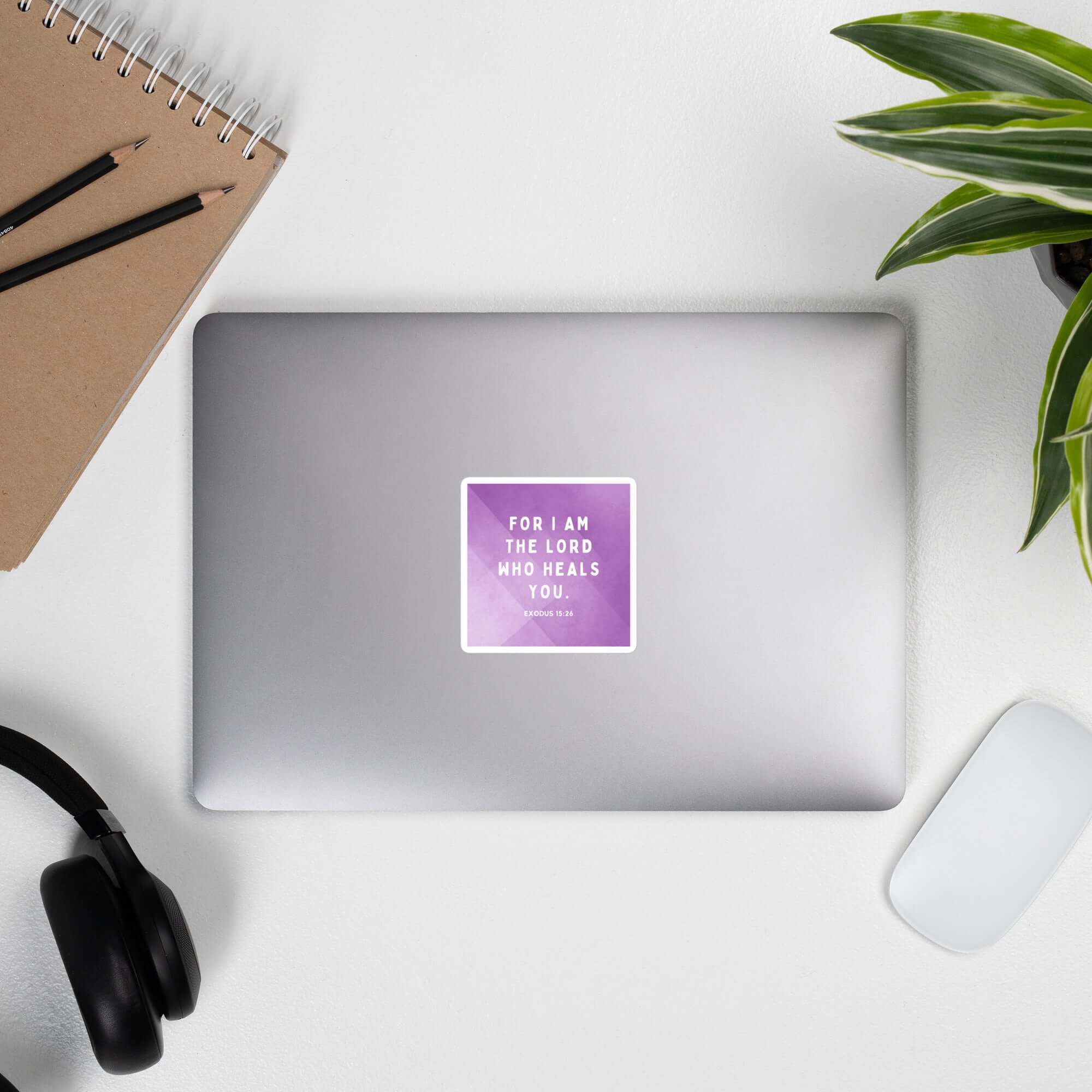 Exodus 15:26 Bible Verse, in his eyes Kiss-Cut Sticker Stationery