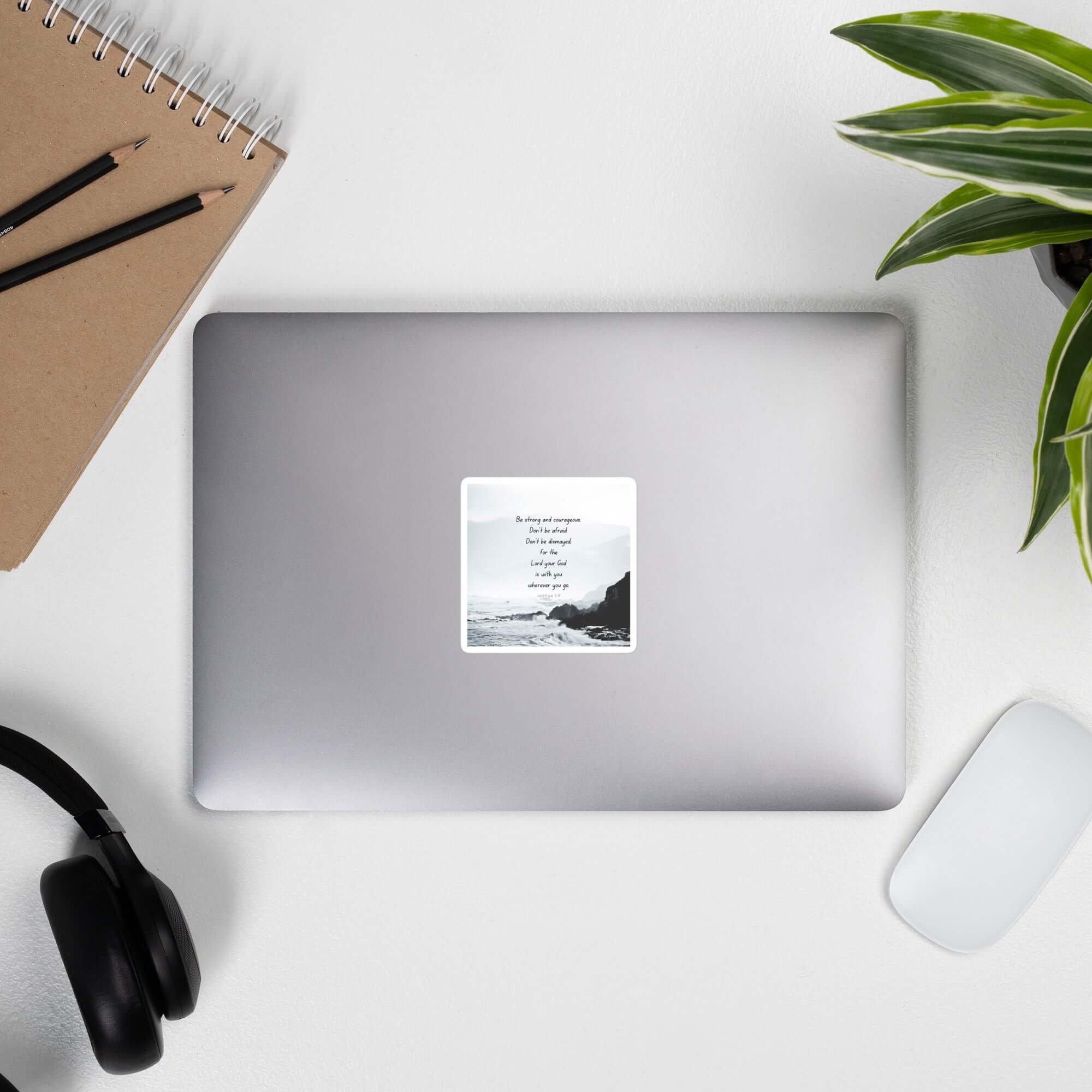 Joshua 1:9 Bible Verse, Do not be afraid Kiss-Cut Sticker Stationery