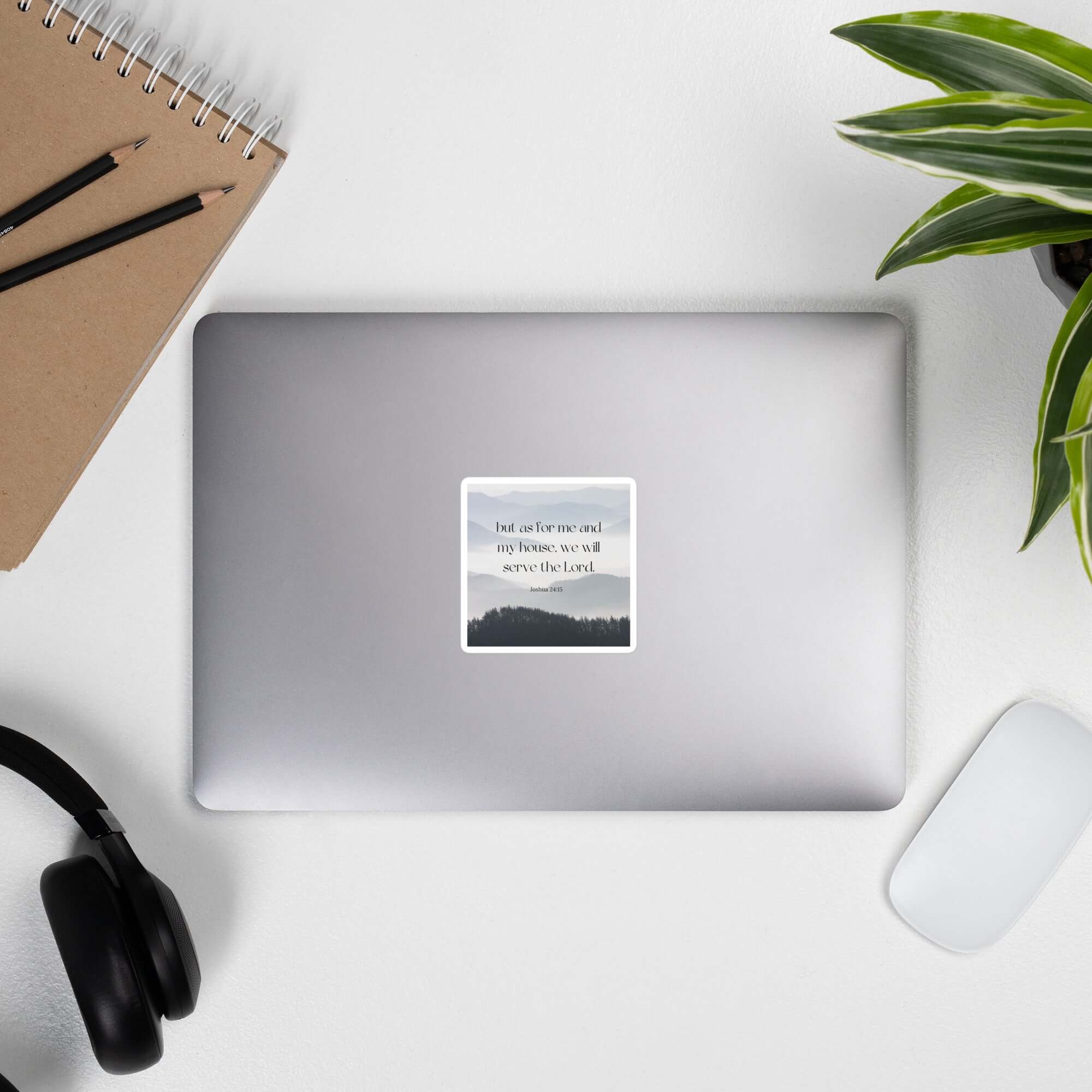 Joshua 24:15 Bible Verse, whom you Kiss-Cut Sticker Stationery