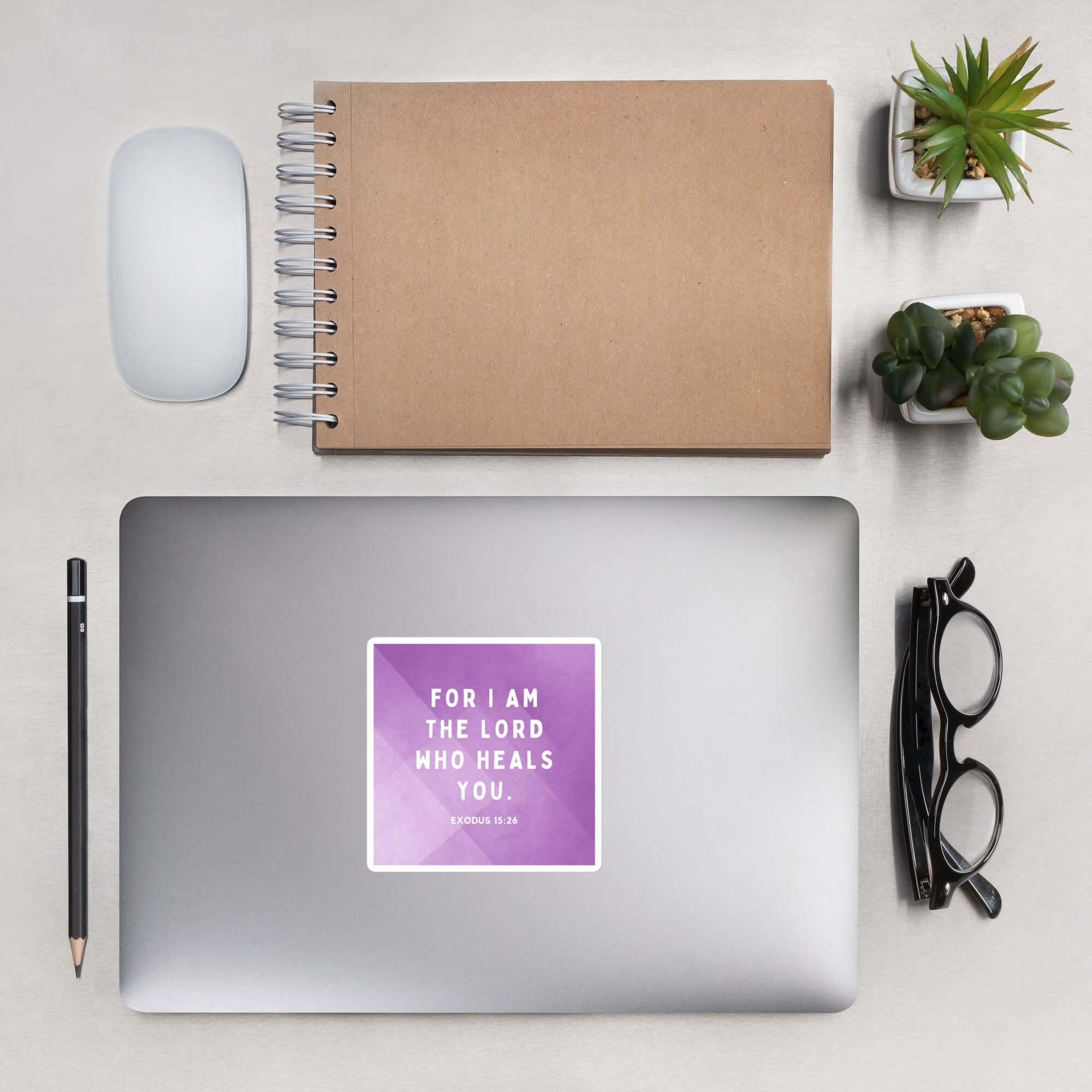 Exodus 15:26 Bible Verse, in his eyes Kiss-Cut Sticker Stationery 4″×4″
