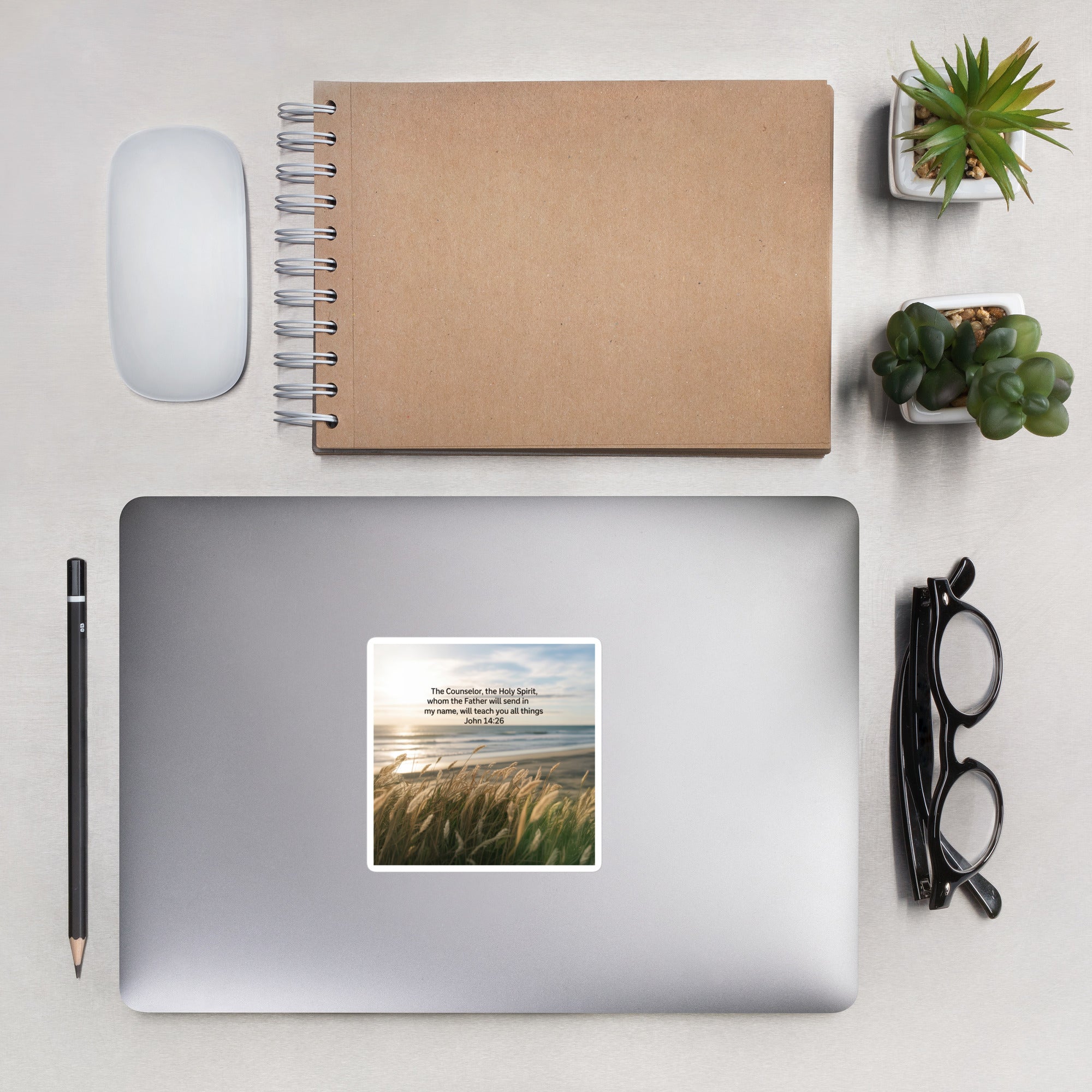 John 14:26 Bible Verse in my name Kiss-Cut Sticker 4″×4″