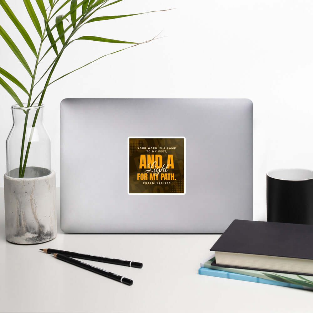Psalm 119:105 Bible Verse, lamp to my feet Kiss-Cut Sticker Stationery