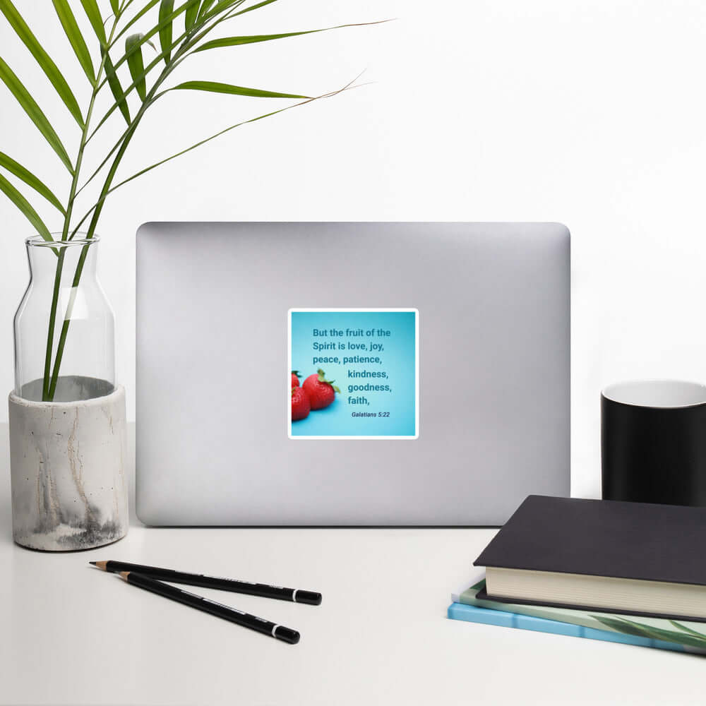 Galatians 5:22 Bible Verse, fruit of the Spirit Kiss-Cut Sticker Stationery