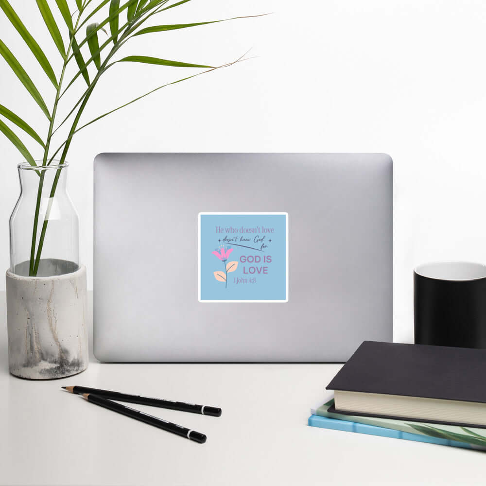 1 John 4:8 Bible Verse, doesn’t love Kiss-Cut Sticker Stationery