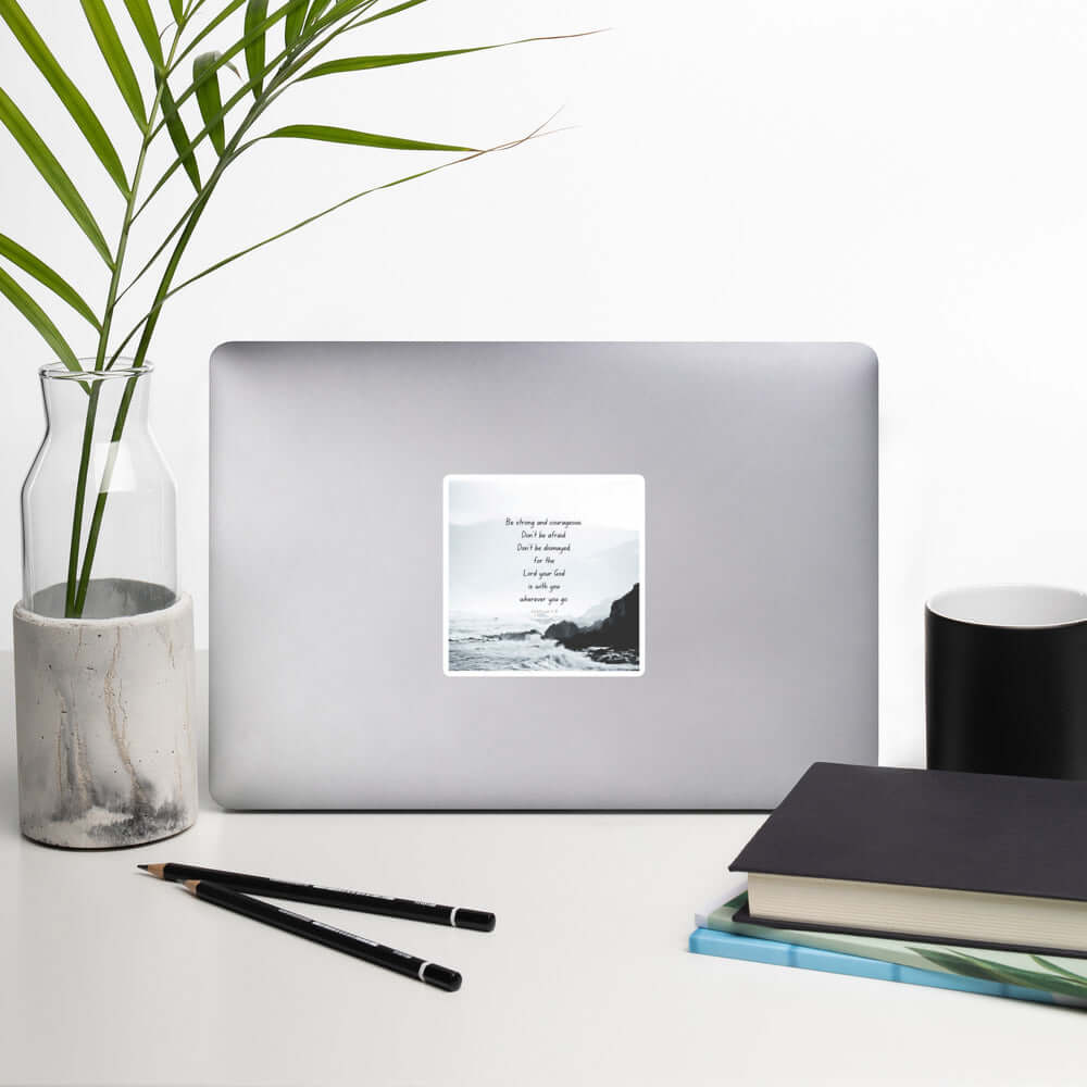 Joshua 1:9 Bible Verse, Do not be afraid Kiss-Cut Sticker Stationery