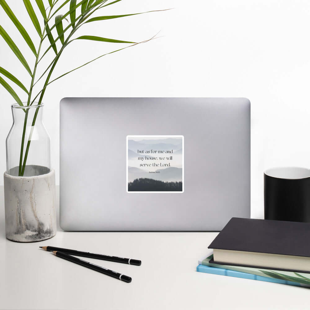 Joshua 24:15 Bible Verse, whom you Kiss-Cut Sticker Stationery