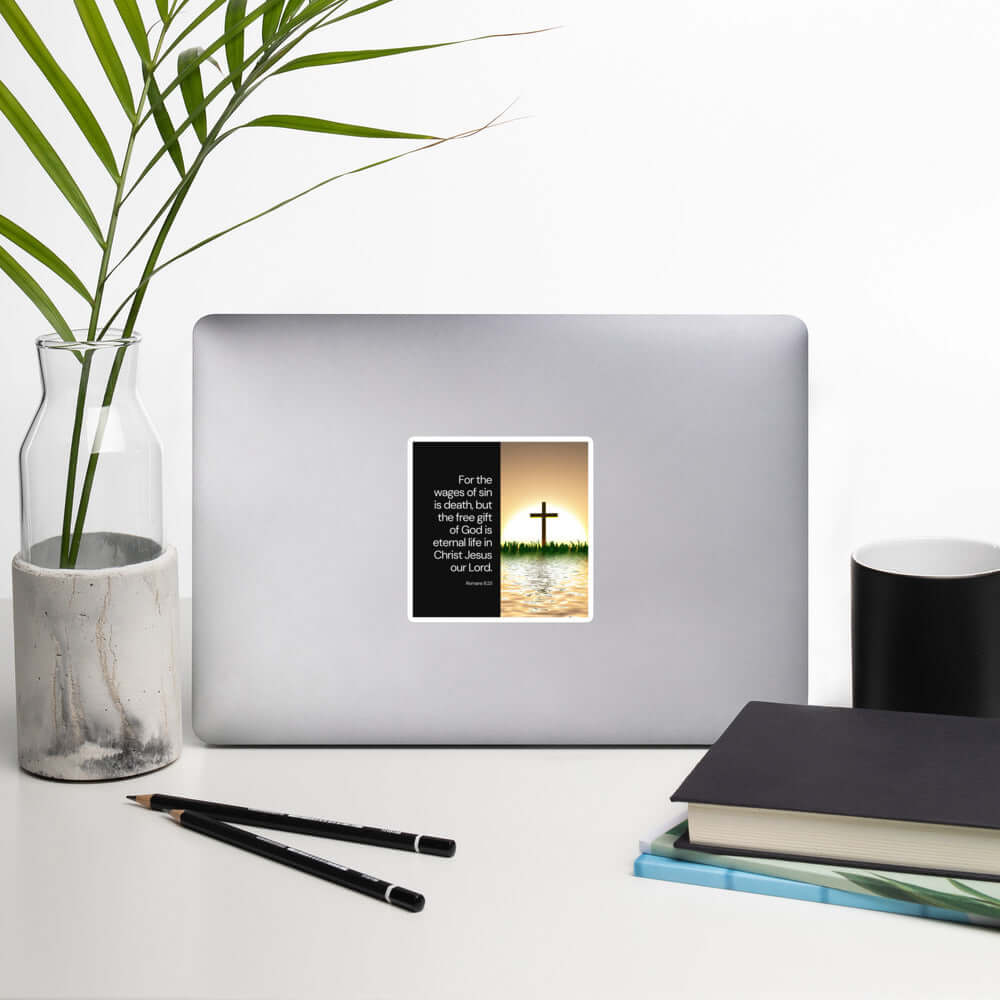 Romans 6:23 Bible Verse, the wages Kiss-Cut Sticker Stationery