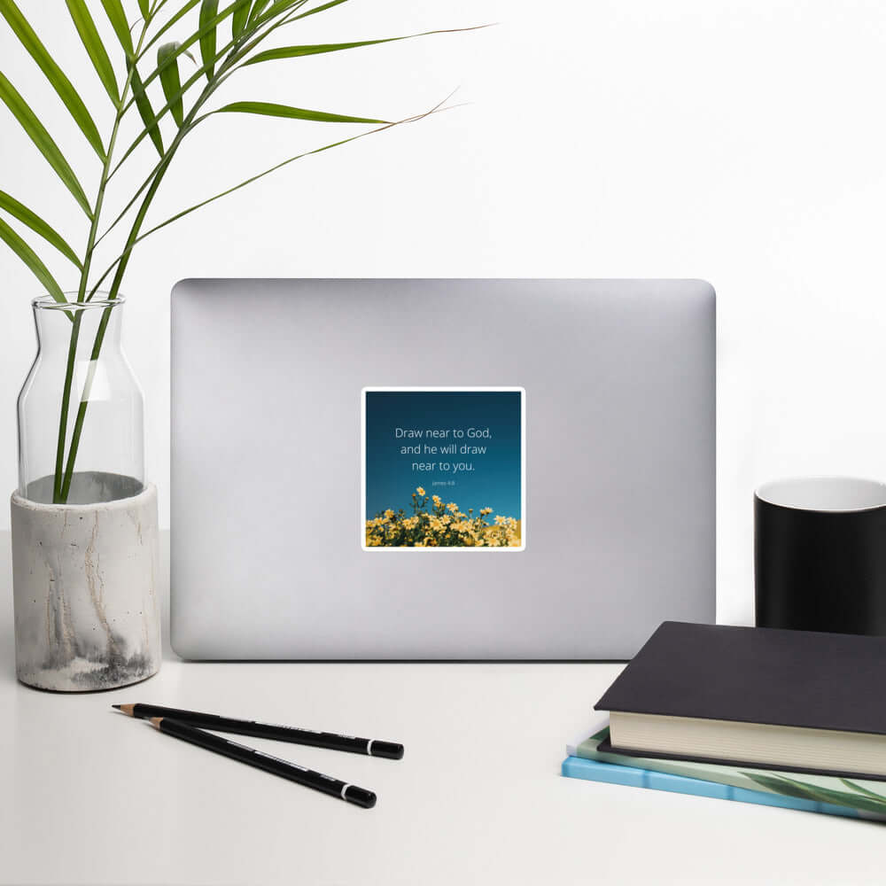 James 4:8 Bible Verse, near to you Kiss-Cut Sticker Stationery
