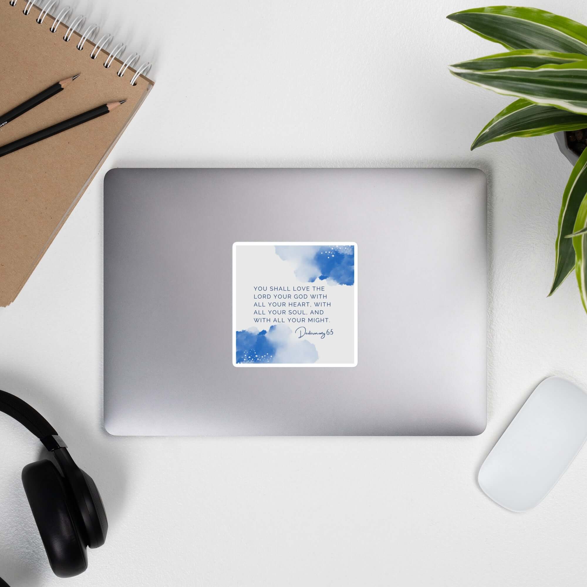 Deuteronomy 6:5 Bible Verse, your God Kiss-Cut Sticker Stationery