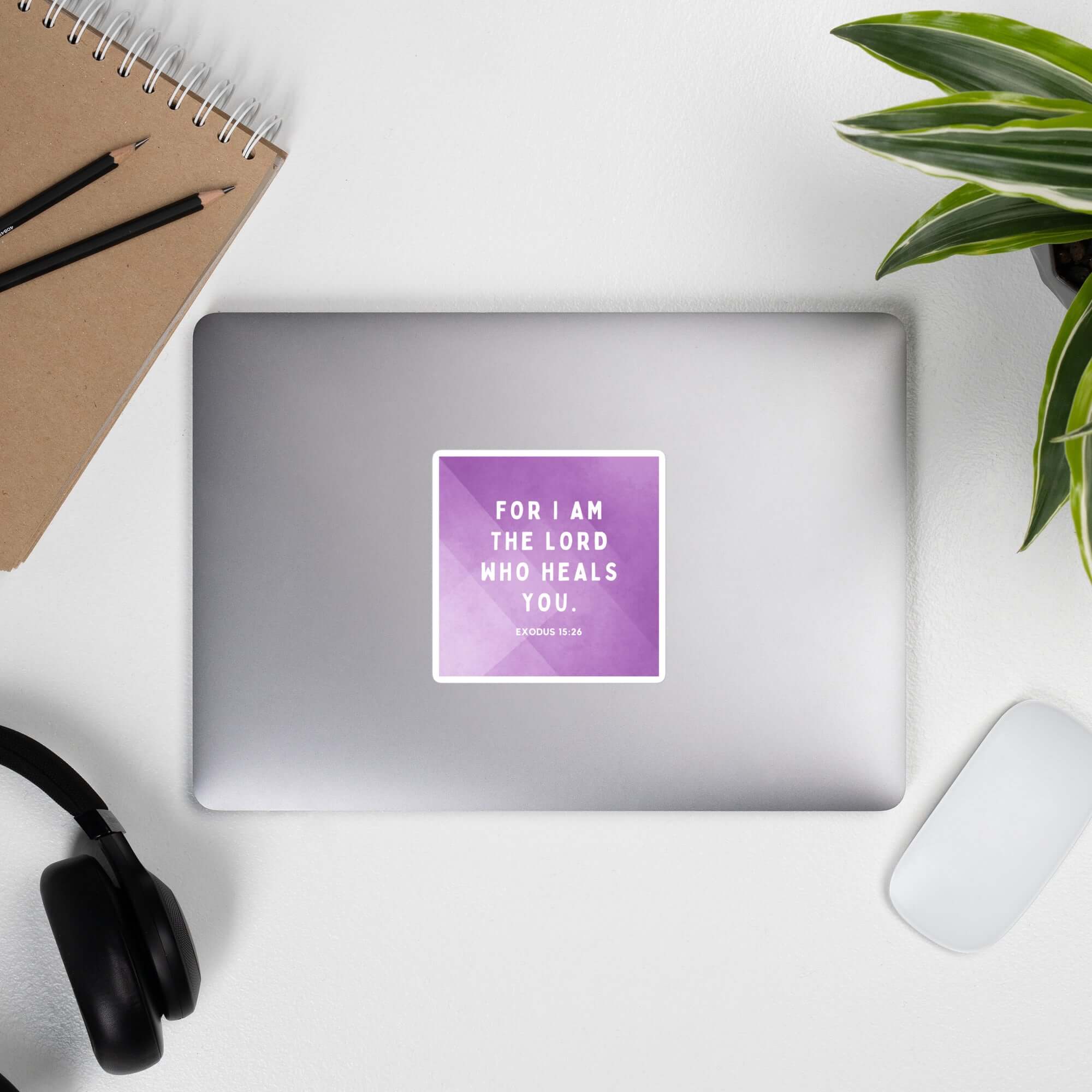 Exodus 15:26 Bible Verse, in his eyes Kiss-Cut Sticker Stationery