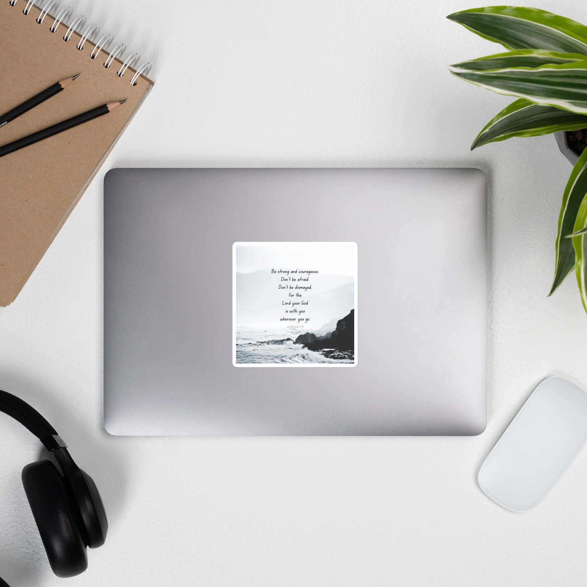 Joshua 1:9 Bible Verse, Do not be afraid Kiss-Cut Sticker Stationery