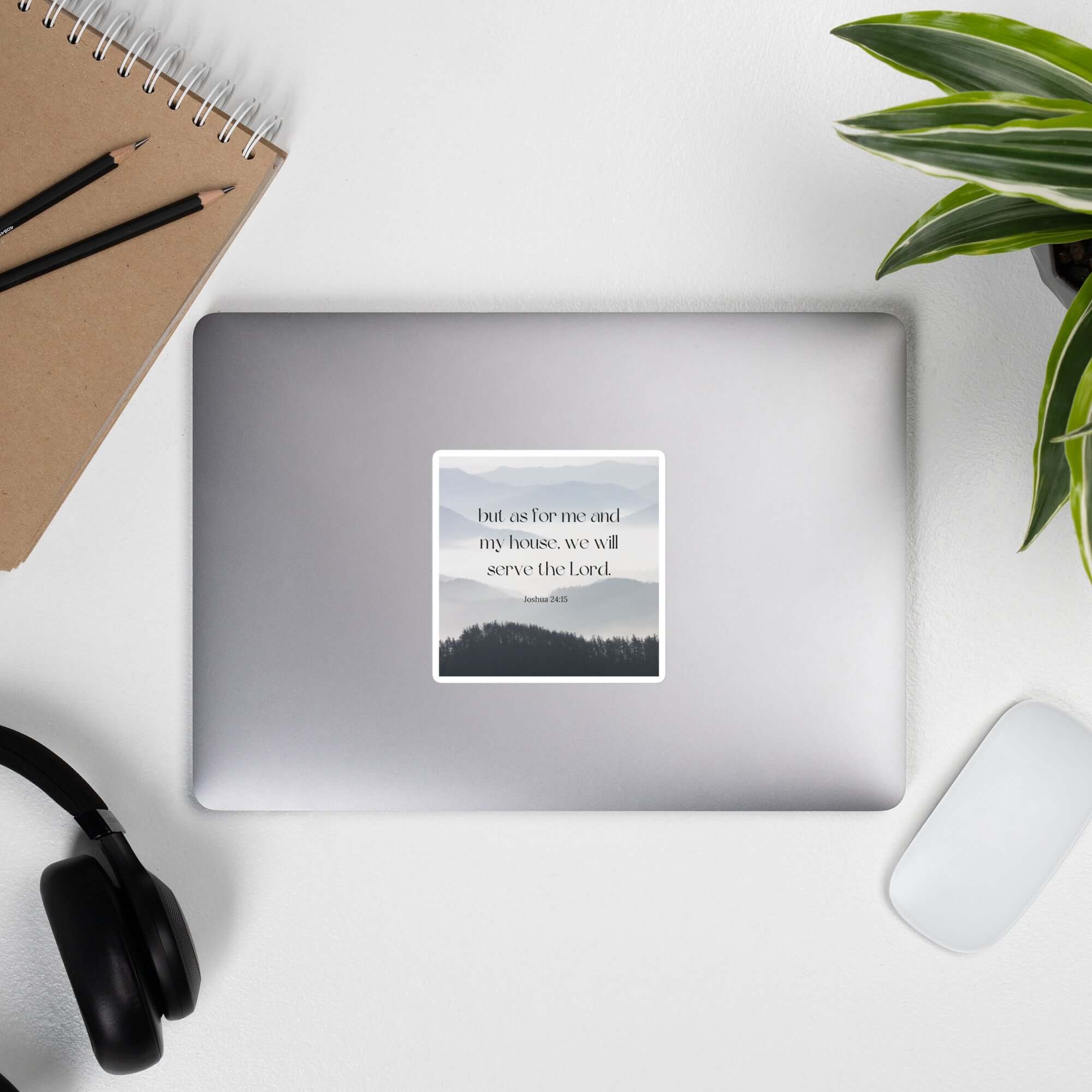 Joshua 24:15 Bible Verse, whom you Kiss-Cut Sticker Stationery