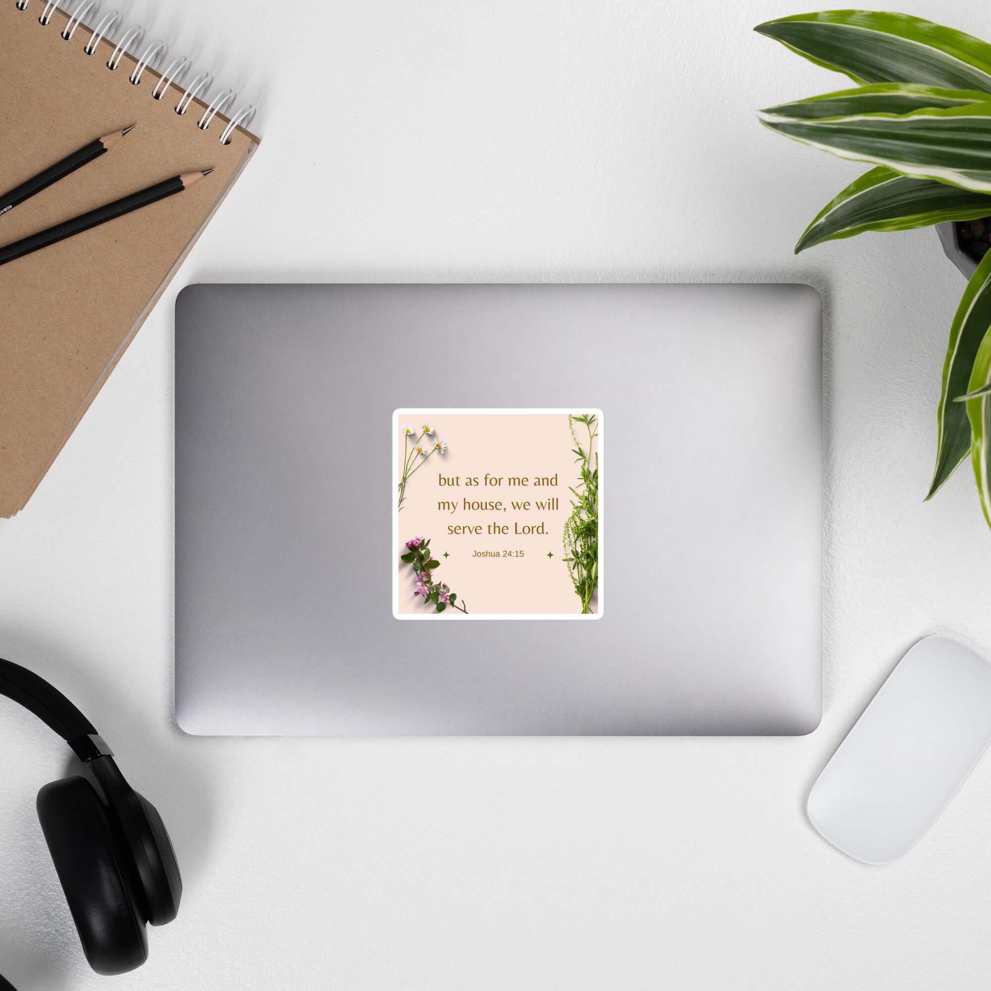 Joshua 24:15 Bible Verse, your fathers Kiss-Cut Sticker Stationery
