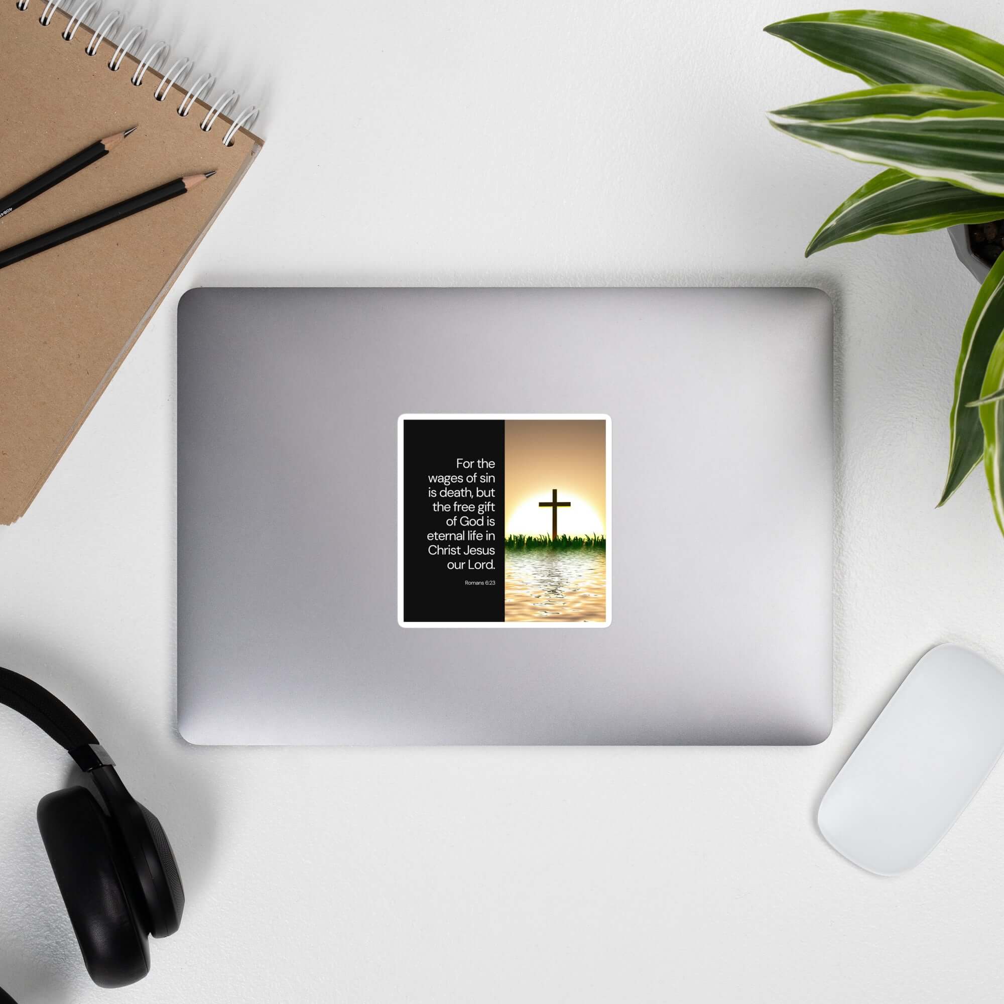 Romans 6:23 Bible Verse, the wages Kiss-Cut Sticker Stationery