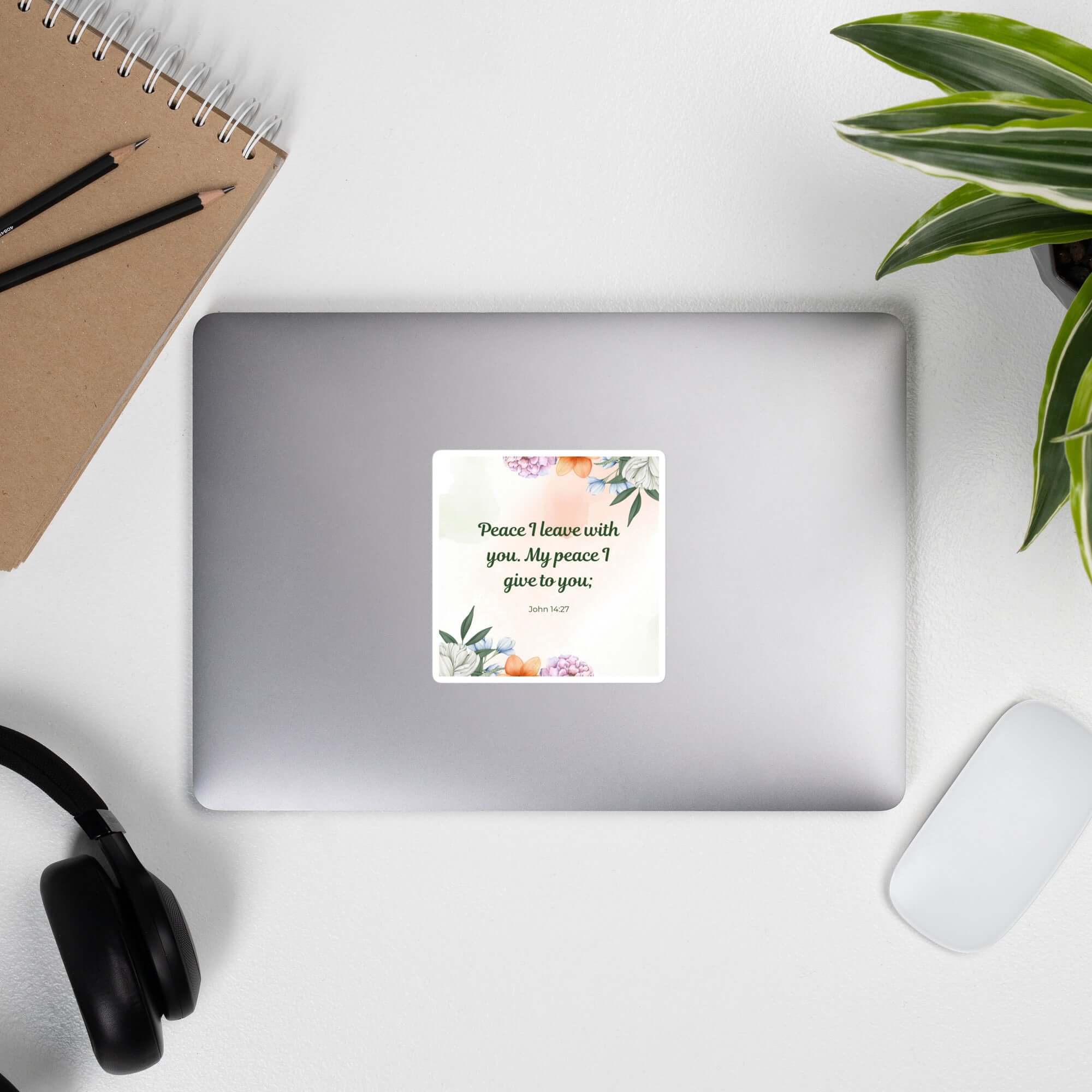 John 14:27 Bible Verse, with you Kiss-Cut Sticker Stationery