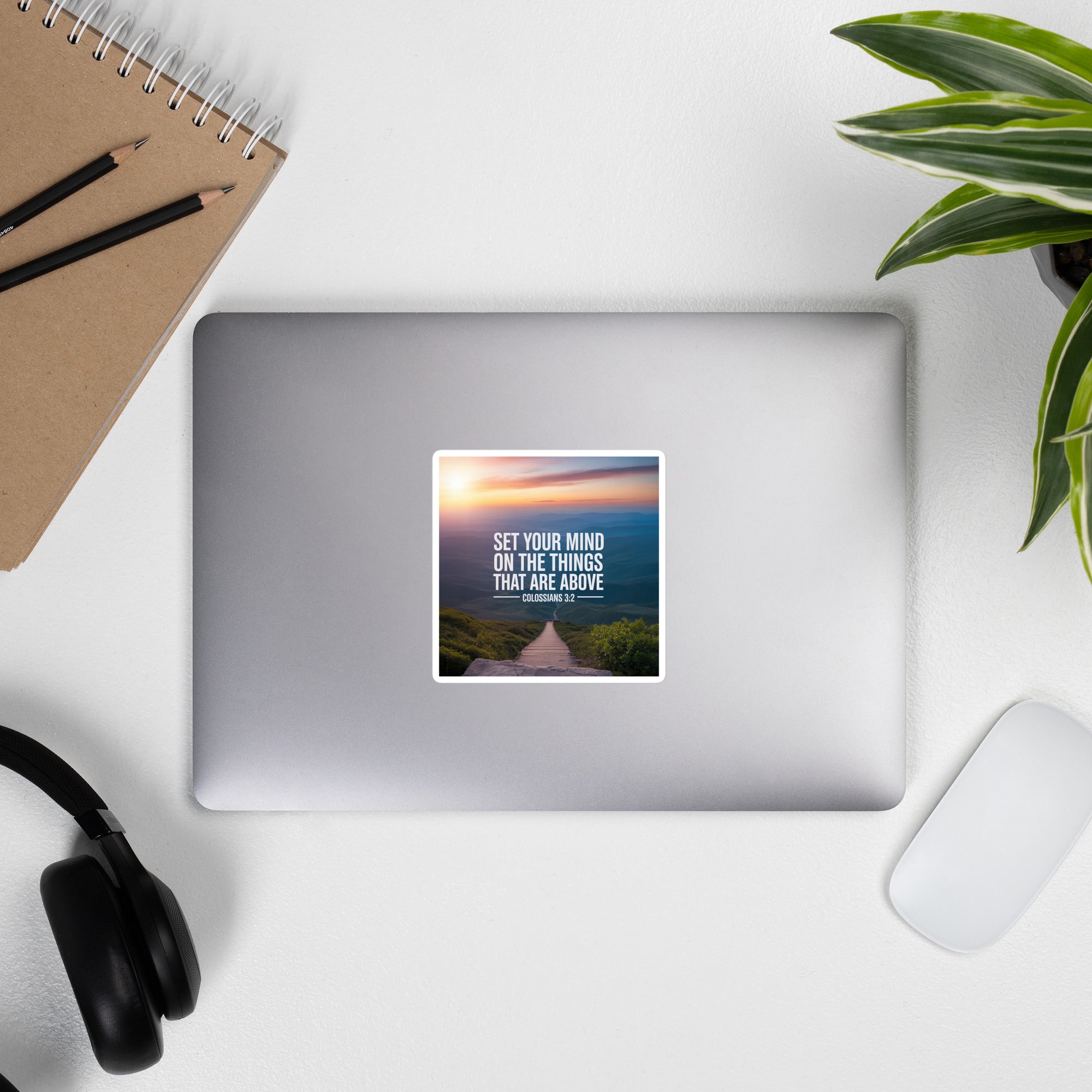 Colossians 3:2 Bible Verse your mind Kiss-Cut Sticker