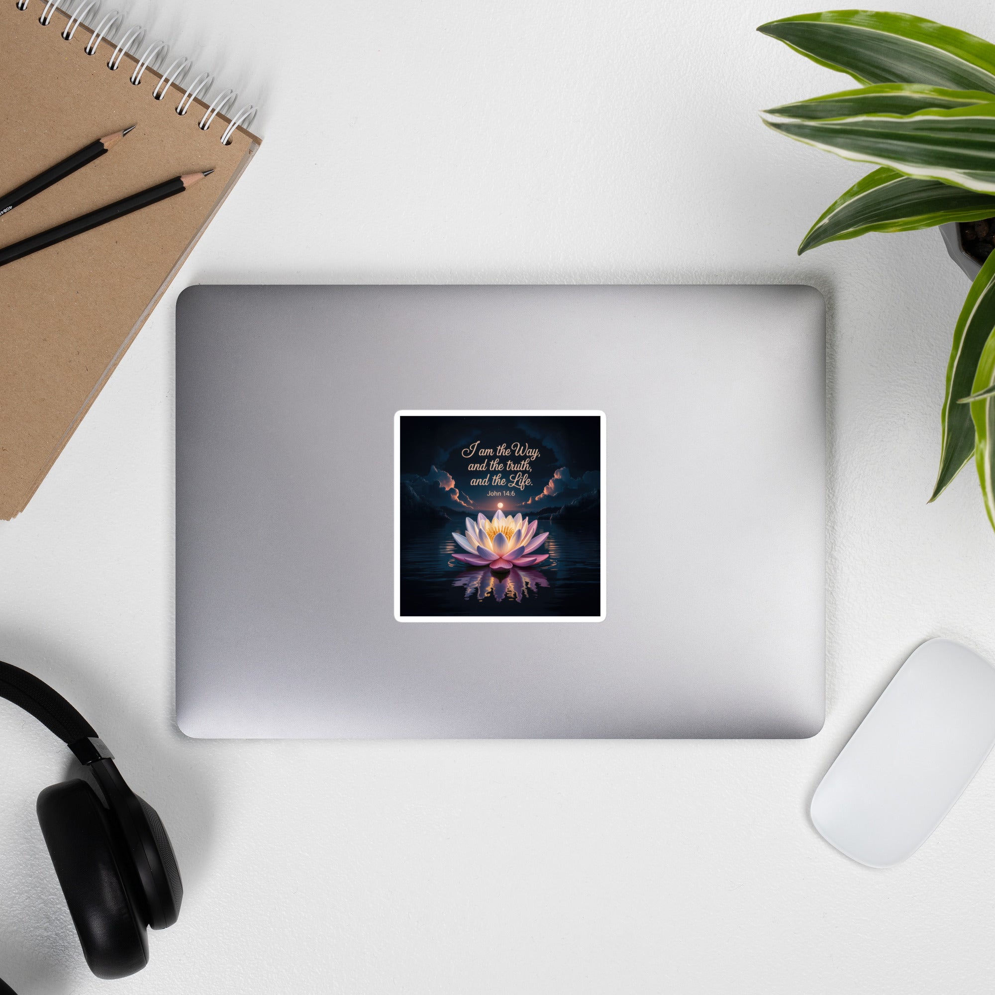 John 14:6 Bible Verse The Way Kiss-Cut Sticker