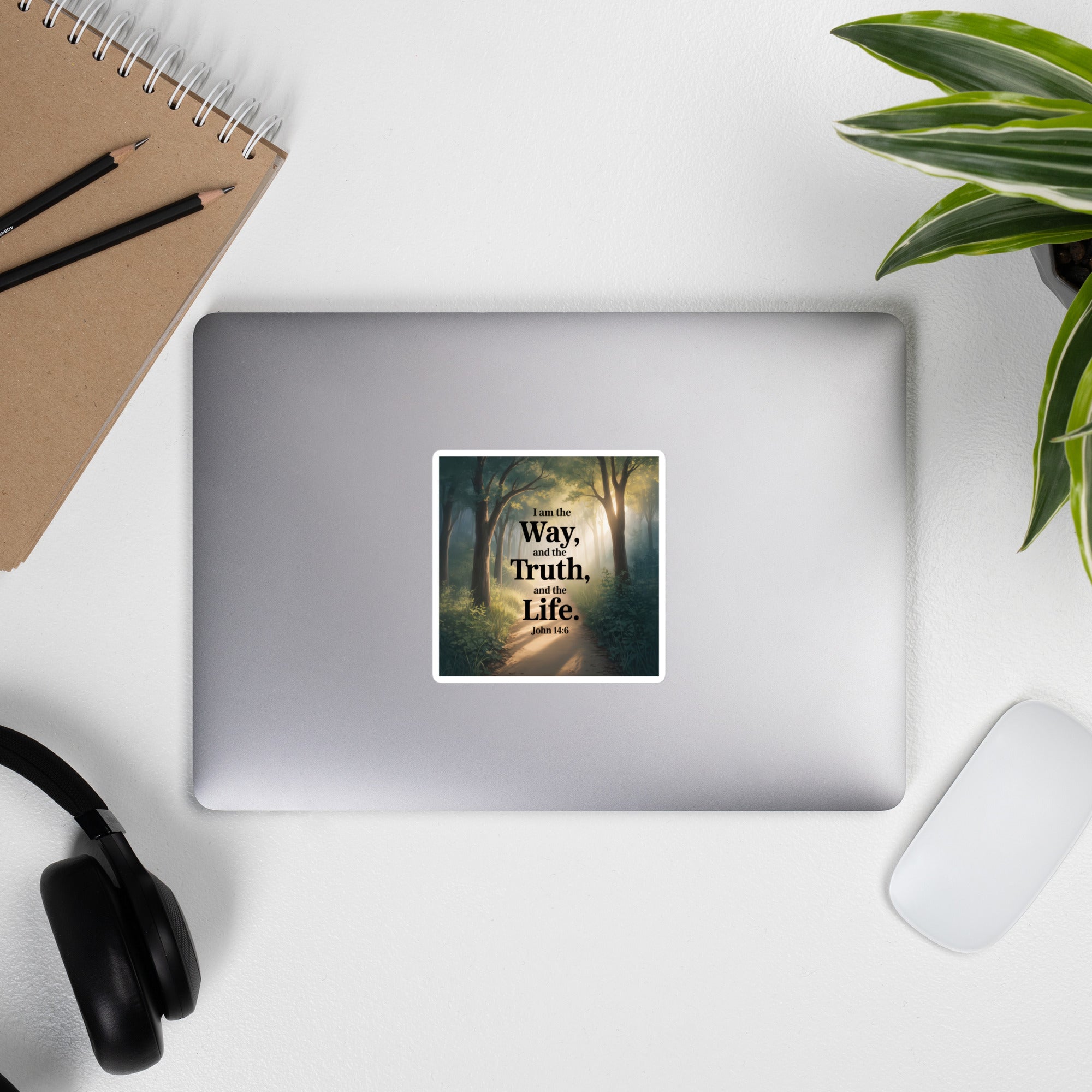 John 14:6 Bible Verse The Life Kiss-Cut Sticker