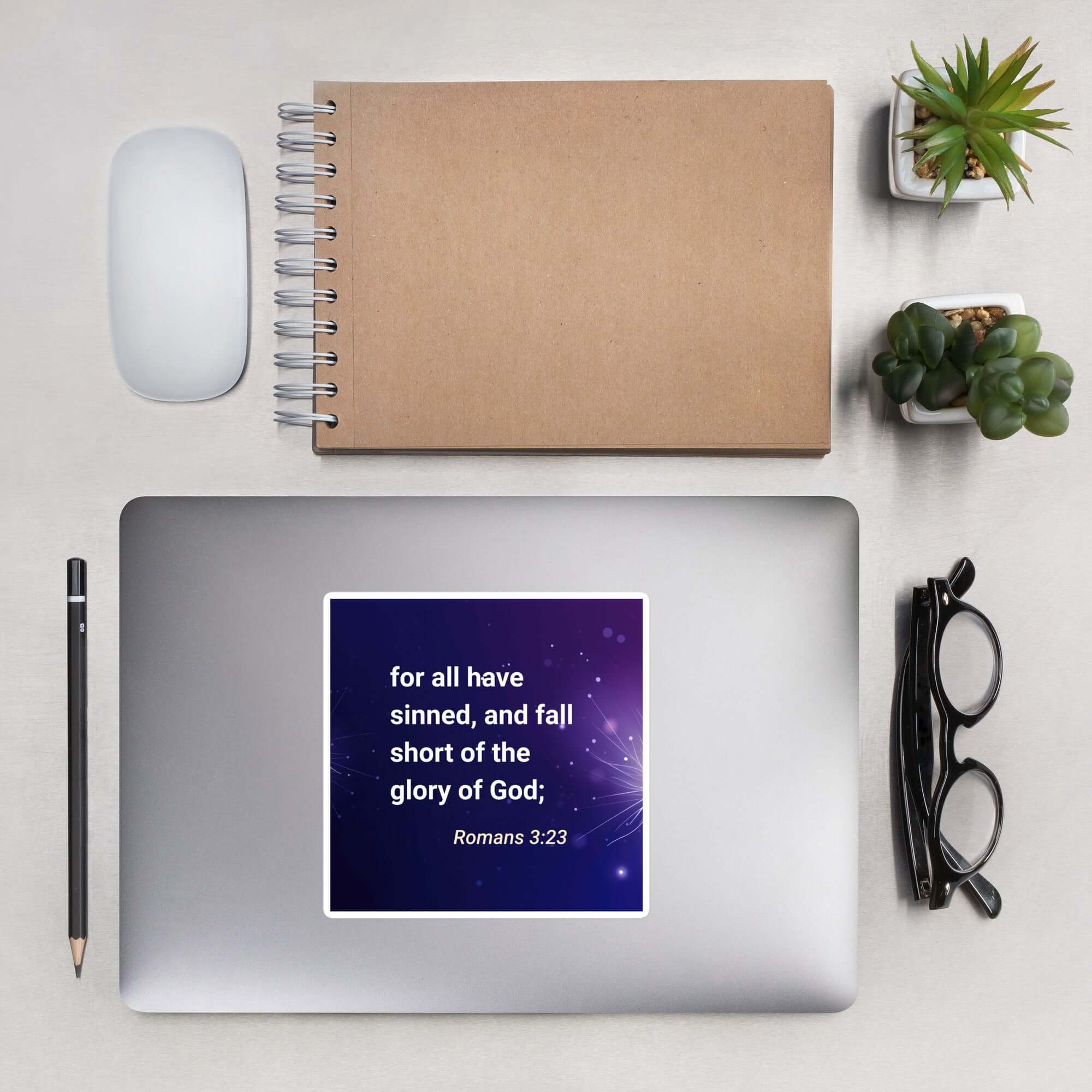 Romans 3:23 Bible Verse, all have sinned Kiss-Cut Sticker Stationery 5.5″×5.5″