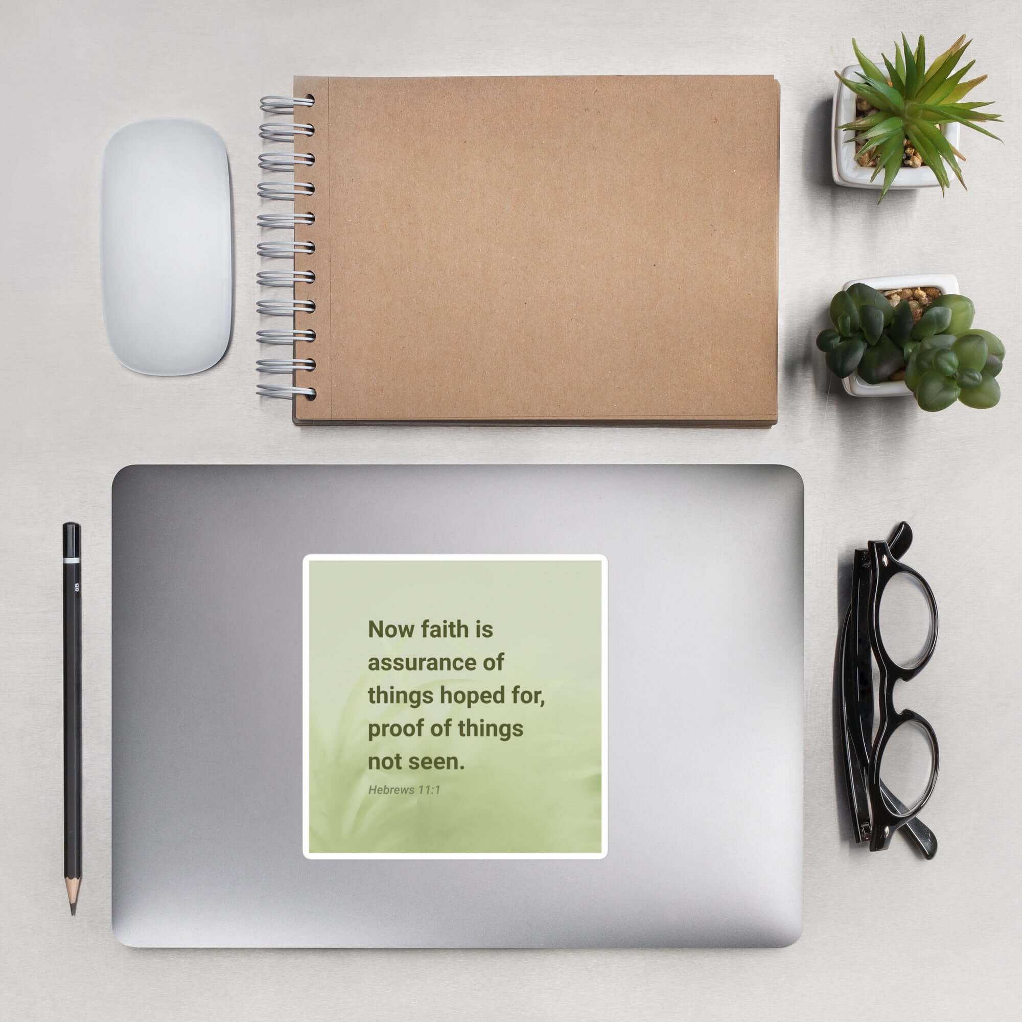 Hebrews 11:1 Bible Verse, faith is assurance Kiss-Cut Sticker Stationery 5.5″×5.5″