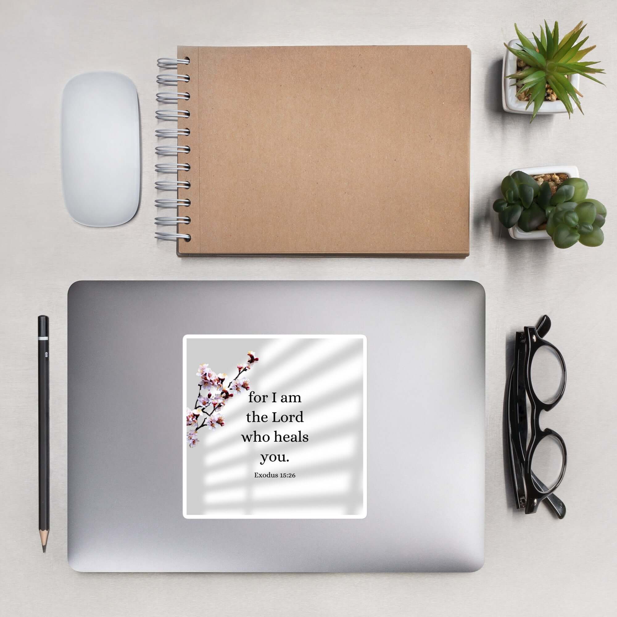 Exodus 15:26 Bible Verse, diligently listen Kiss-Cut Sticker Stationery 5.5″×5.5″