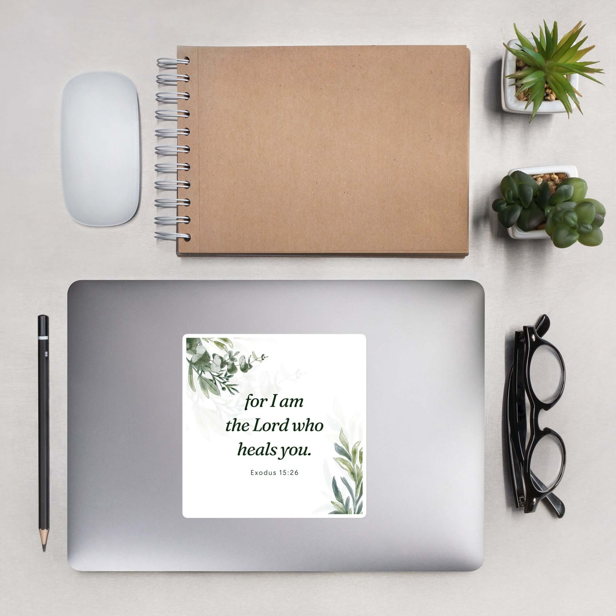 Exodus 15:26 Bible Verse, Gods voice Kiss-Cut Sticker Stationery 5.5″×5.5″