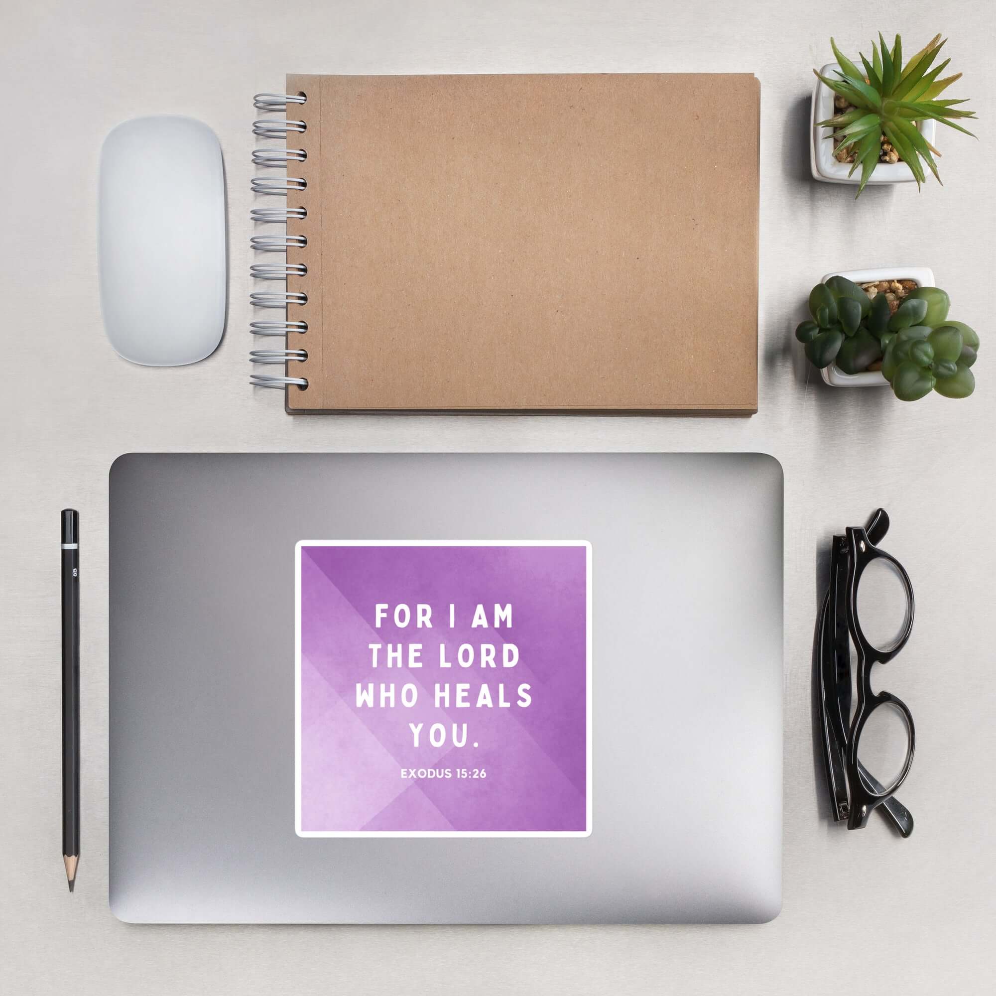 Exodus 15:26 Bible Verse, in his eyes Kiss-Cut Sticker Stationery 5.5″×5.5″