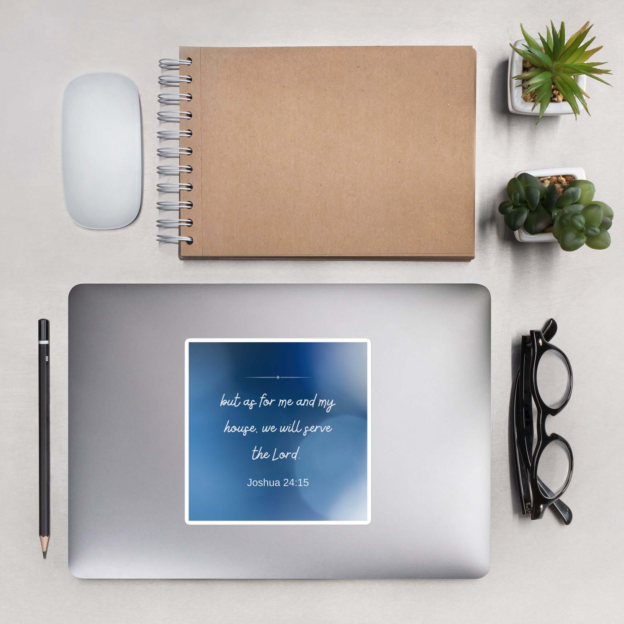 Joshua 24:15 Bible Verse, choose today Kiss-Cut Sticker Stationery 5.5″×5.5″