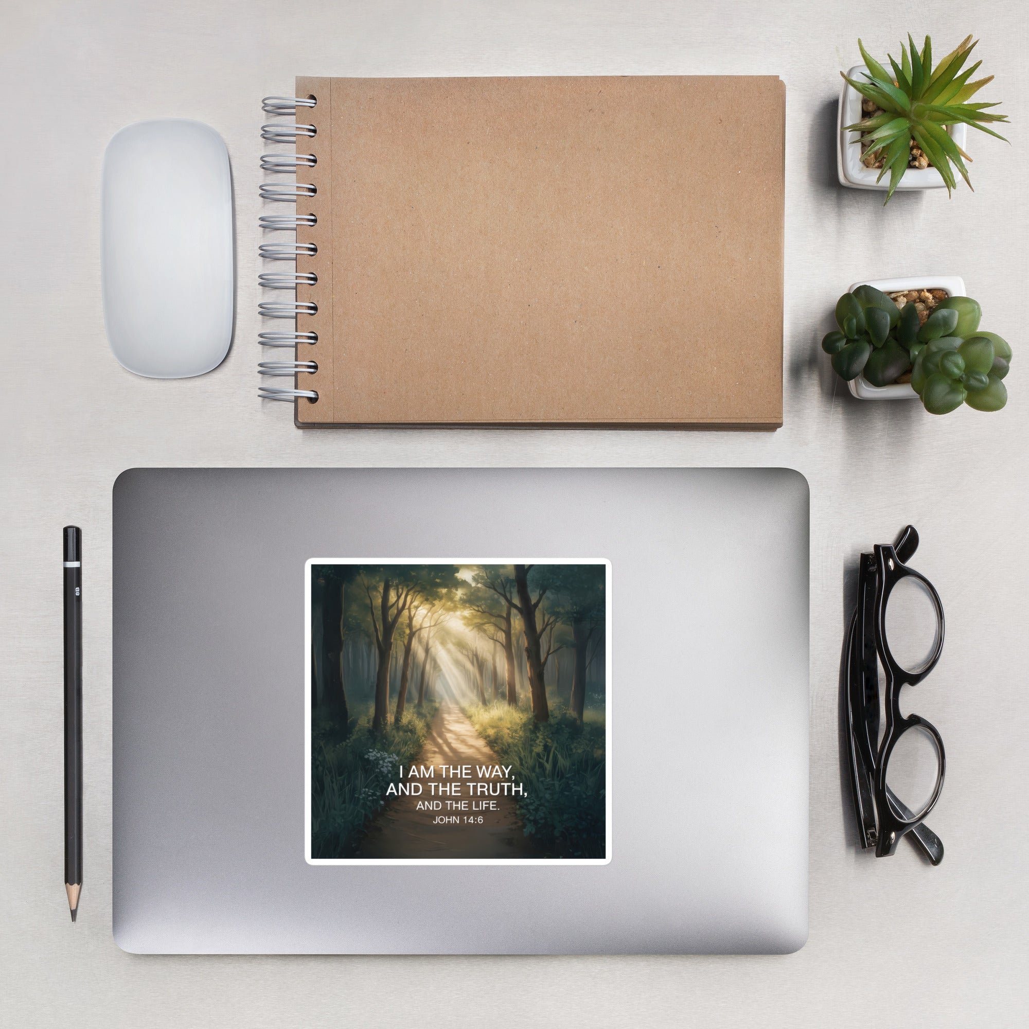 John 14:6 Bible Verse I Am Kiss-Cut Sticker 5.5″×5.5″