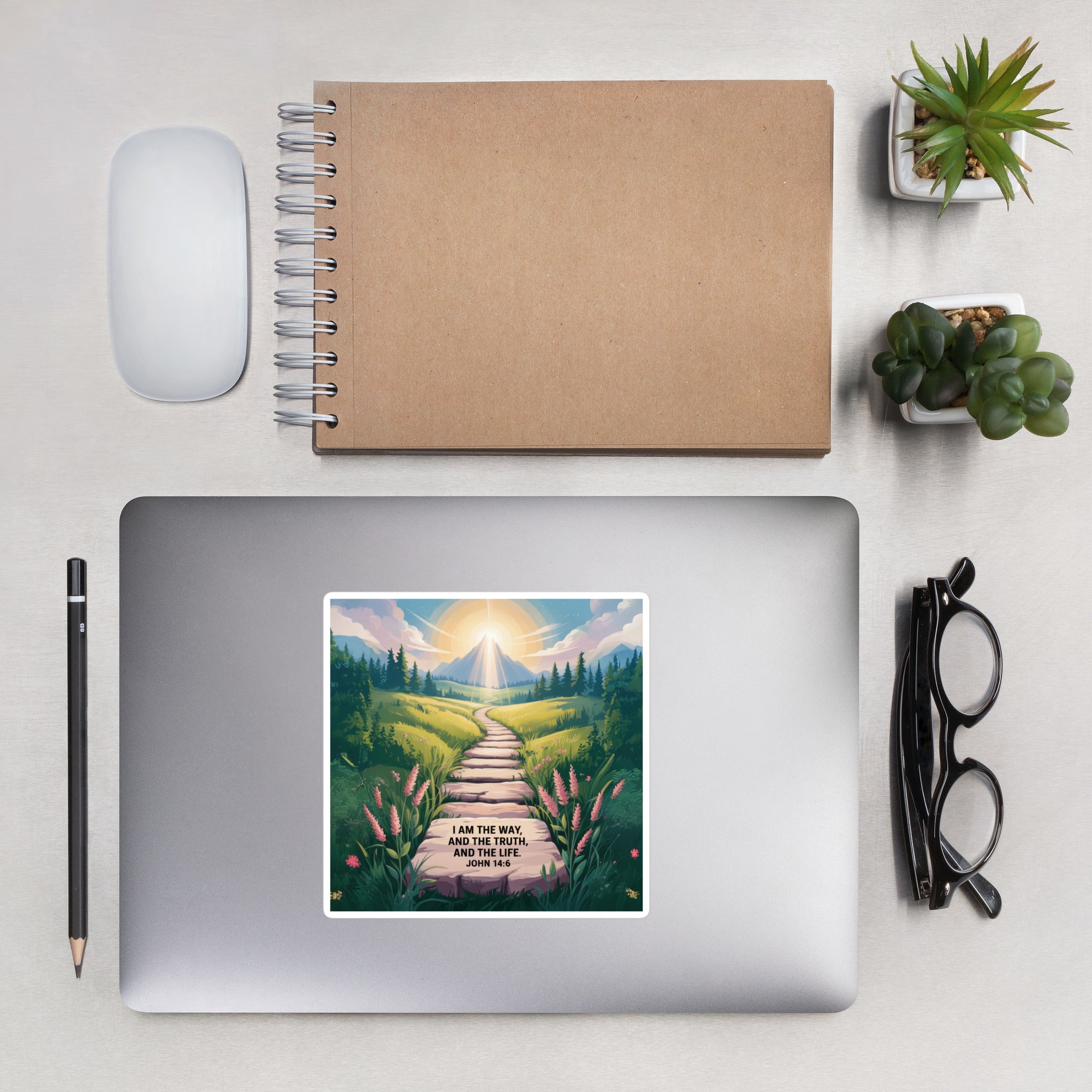 John 14:6 Bible Verse The Truth Kiss-Cut Sticker 5.5″×5.5″