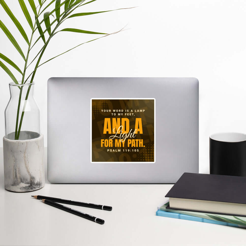 Psalm 119:105 Bible Verse, lamp to my feet Kiss-Cut Sticker Stationery