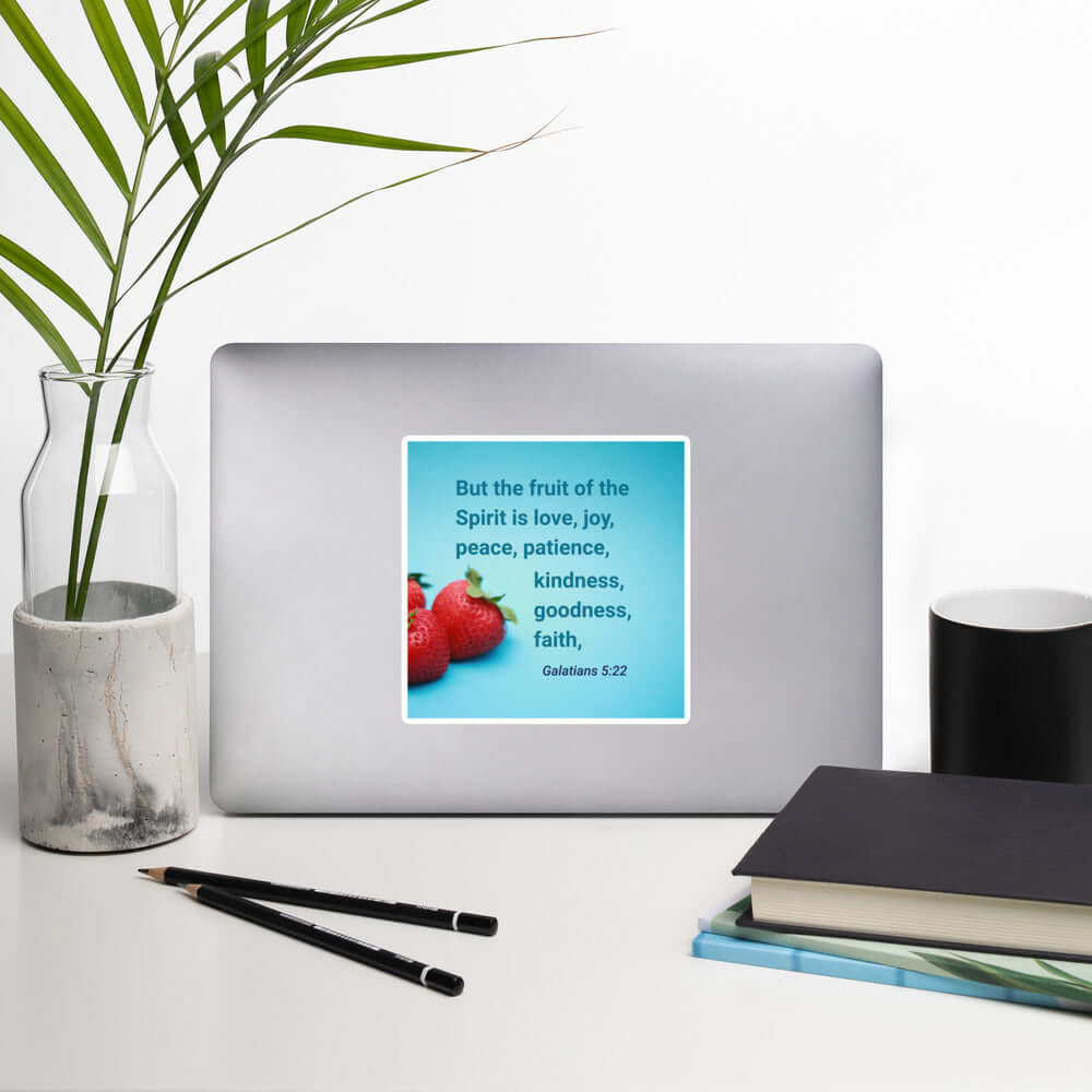 Galatians 5:22 Bible Verse, fruit of the Spirit Kiss-Cut Sticker Stationery