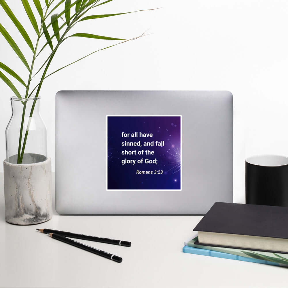 Romans 3:23 Bible Verse, all have sinned Kiss-Cut Sticker Stationery