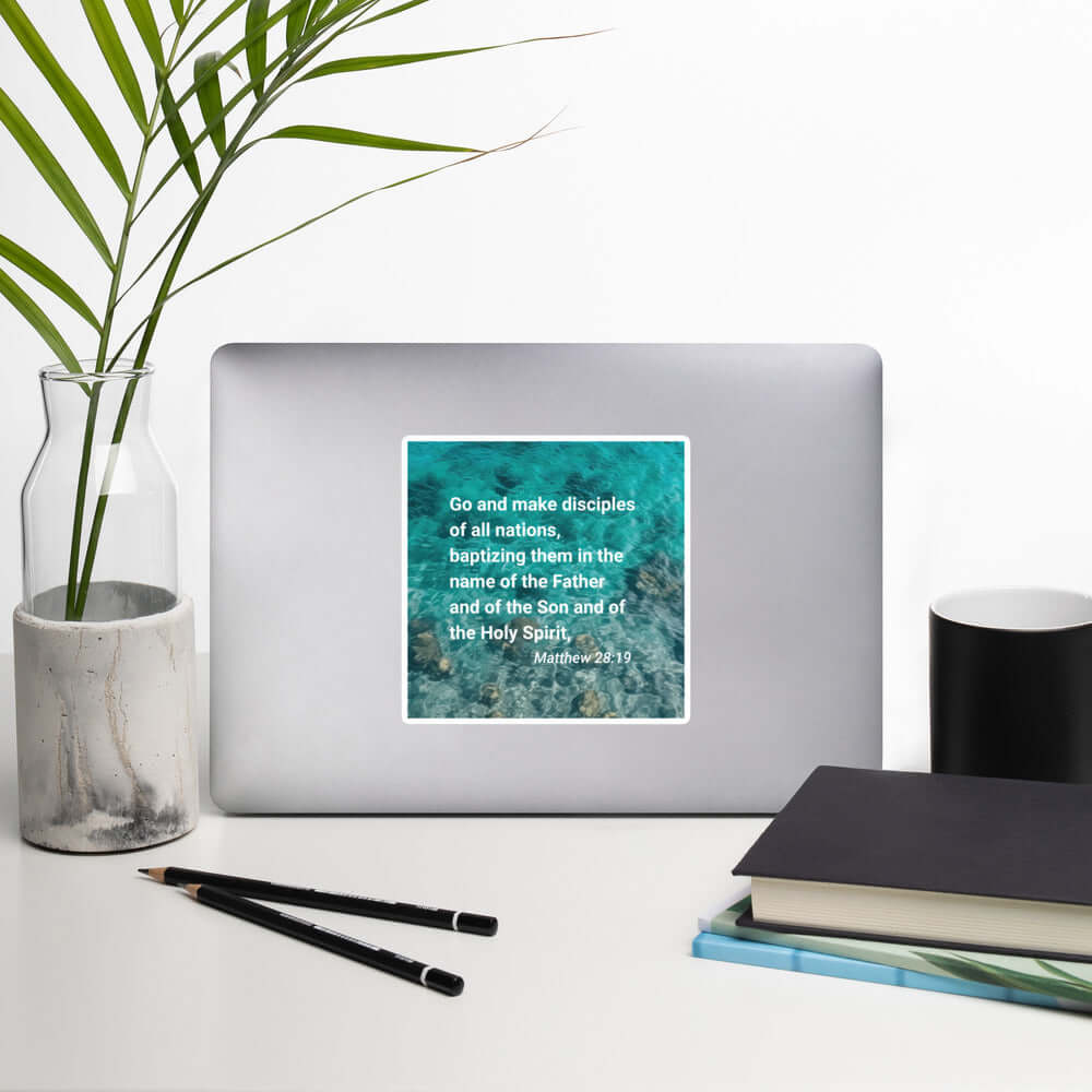 Matthew 28:19 Bible Verse, Make Disciples Kiss-Cut Sticker Stationery