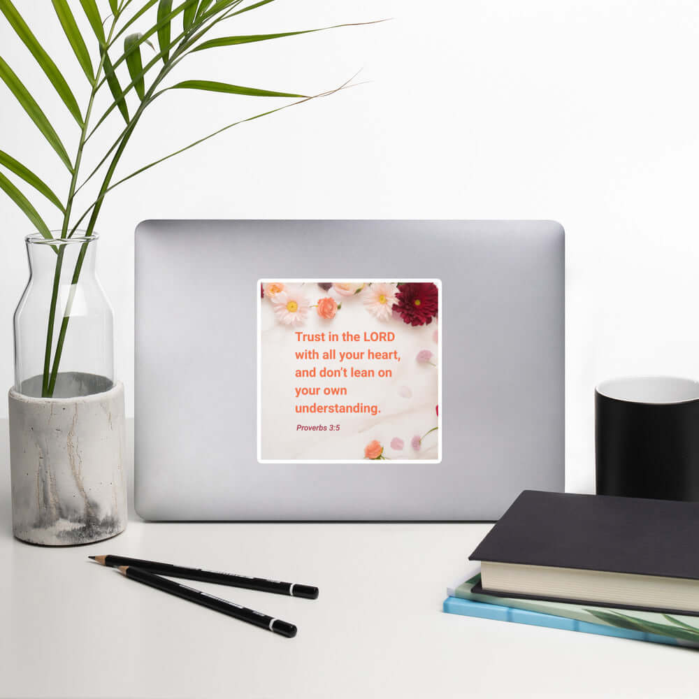 Proverbs 3:5 Bible Verse, Trust in the LORD Kiss-Cut Sticker Stationery