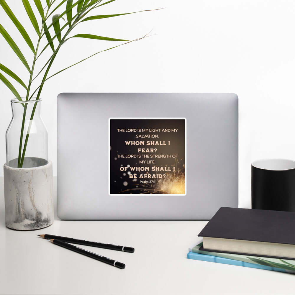 Psalm 27:1 Bible Verse, The LORD is My Light Kiss-Cut Stickers Stationery