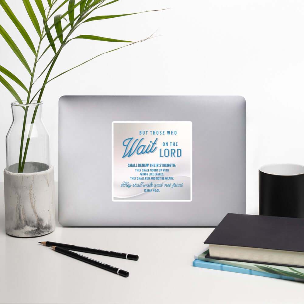 Isaiah 40:31 Bible Verse, Wings like Eagles Kiss-Cut Sticker Stationery