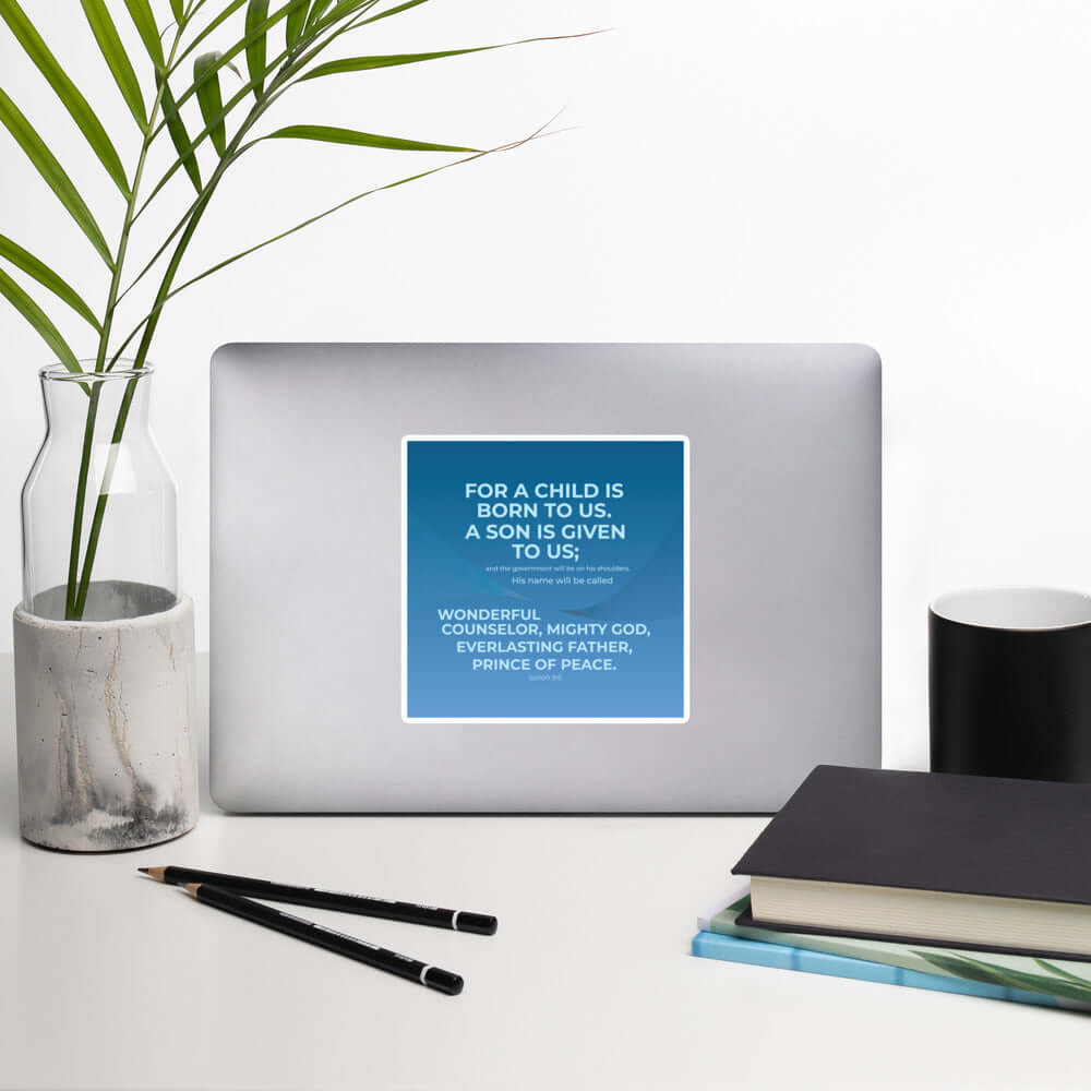 Isaiah 9:6 Bible Verse, Everlasting Father Kiss-Cut Sticker Stationery