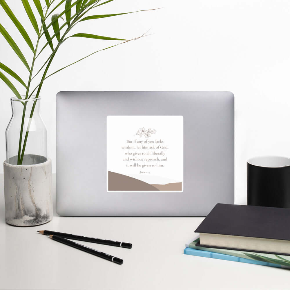 James 1:5 Bible Verse, ask of God Kiss-Cut Sticker Stationery
