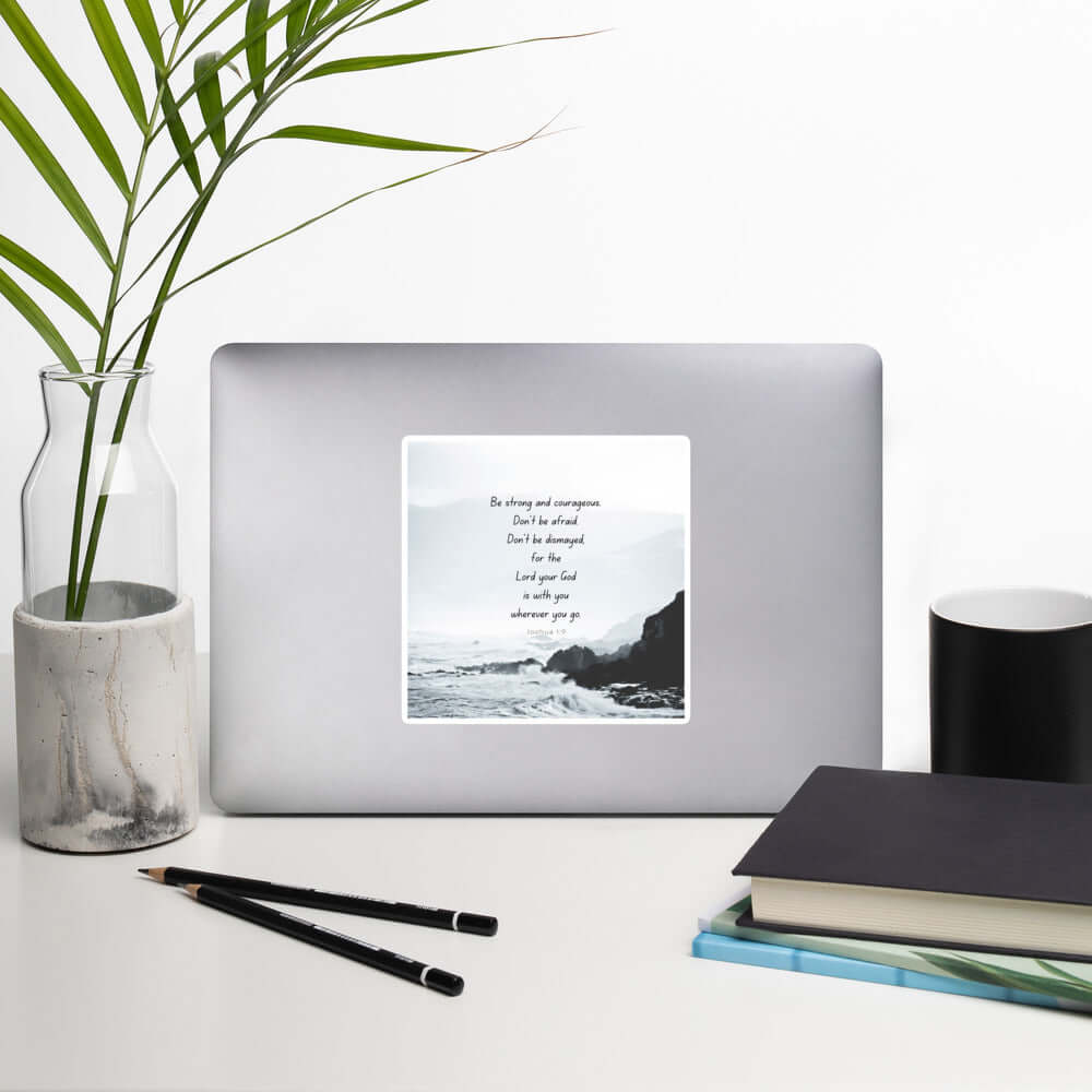 Joshua 1:9 Bible Verse, Do not be afraid Kiss-Cut Sticker Stationery